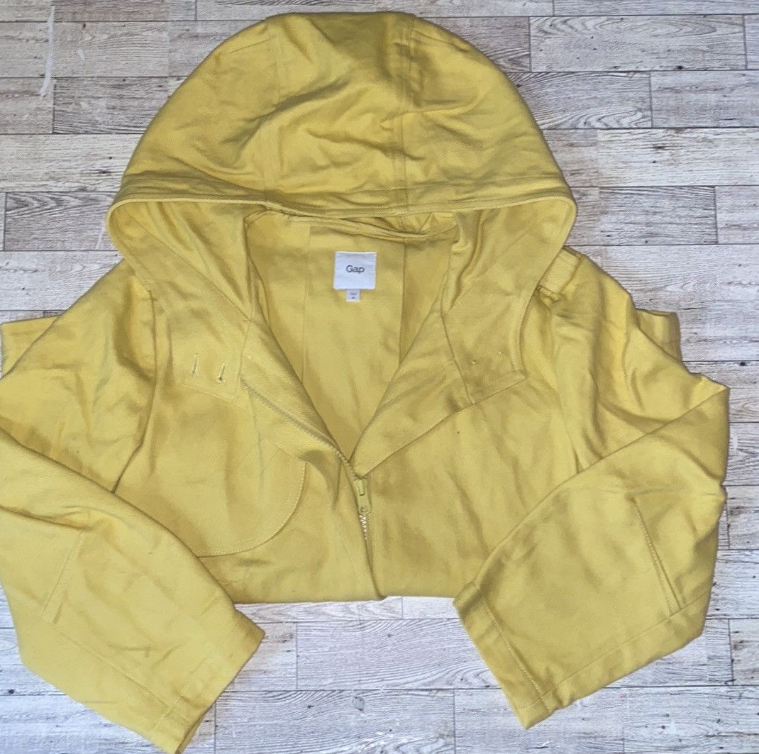 Gap Gap, Mustard, Tent Style, Hooded Jean Jacket Size M / US 6-8 / IT 42-44 - 14 Thumbnail