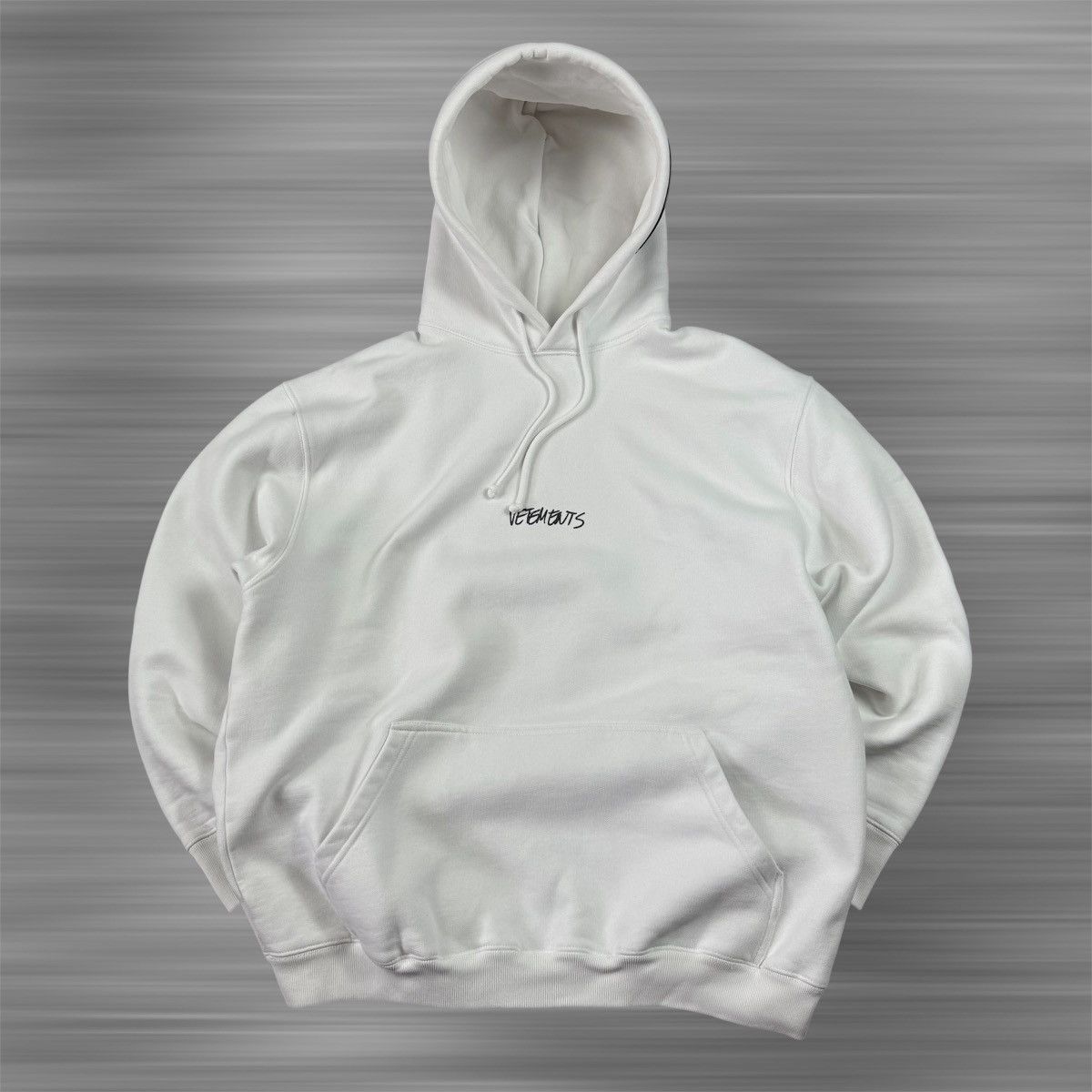 Vetements SS18 Written Logo Hoodie ‘White’