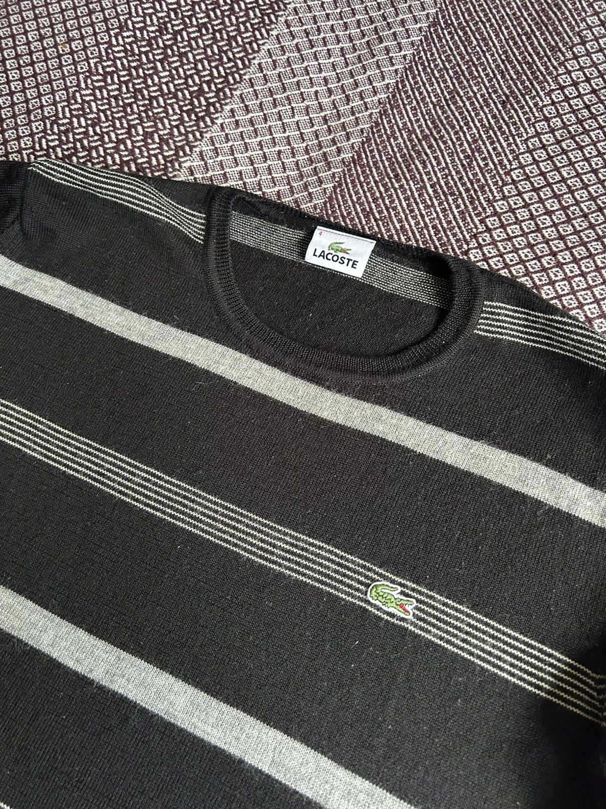 Vintage Lacoste Multicolour Sweater Striped Size 4 Streetwear Style Size US M / EU 48-50 / 2 - 6 Thumbnail