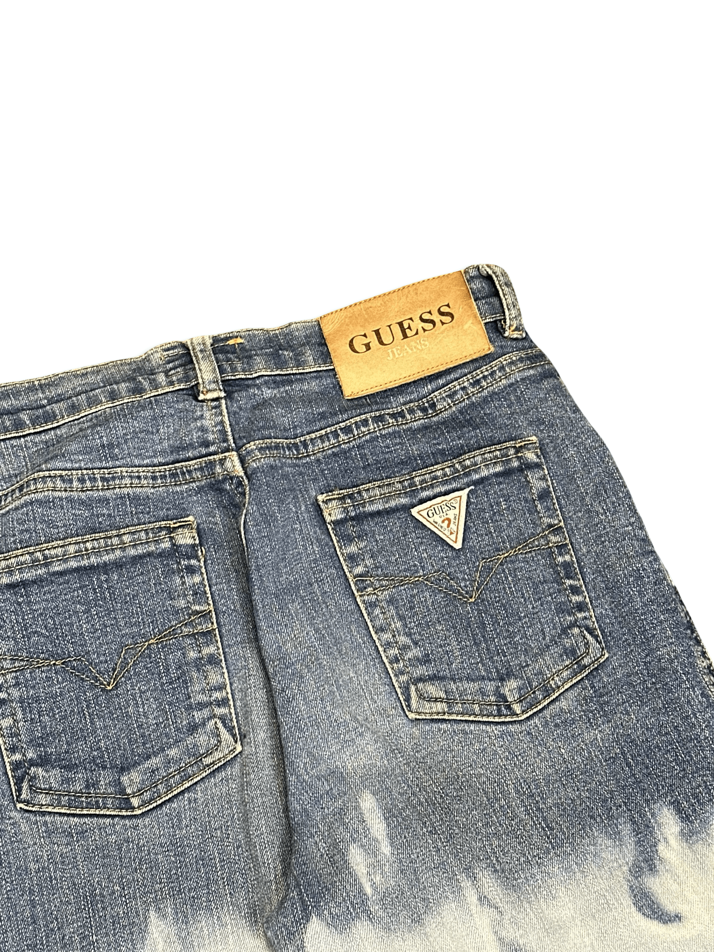 Guess Guess USA tie dye faded distressed denim jeans Size 29" - 4 Thumbnail