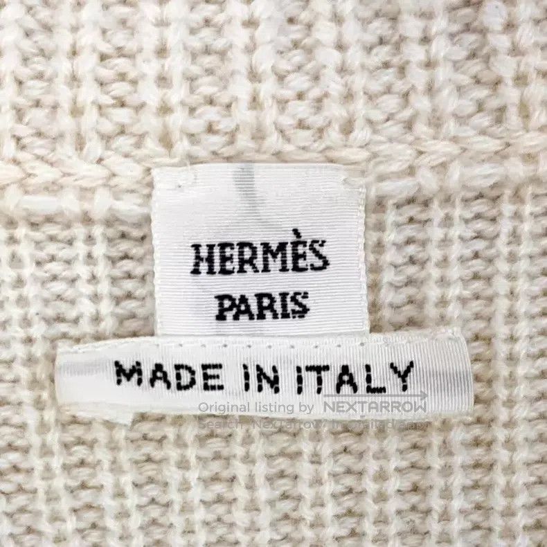 Hermes Hermes Light brown cashmere half-zip short-sleeved knit dr Size XXS / US 00 / IT 34 - 5 Thumbnail