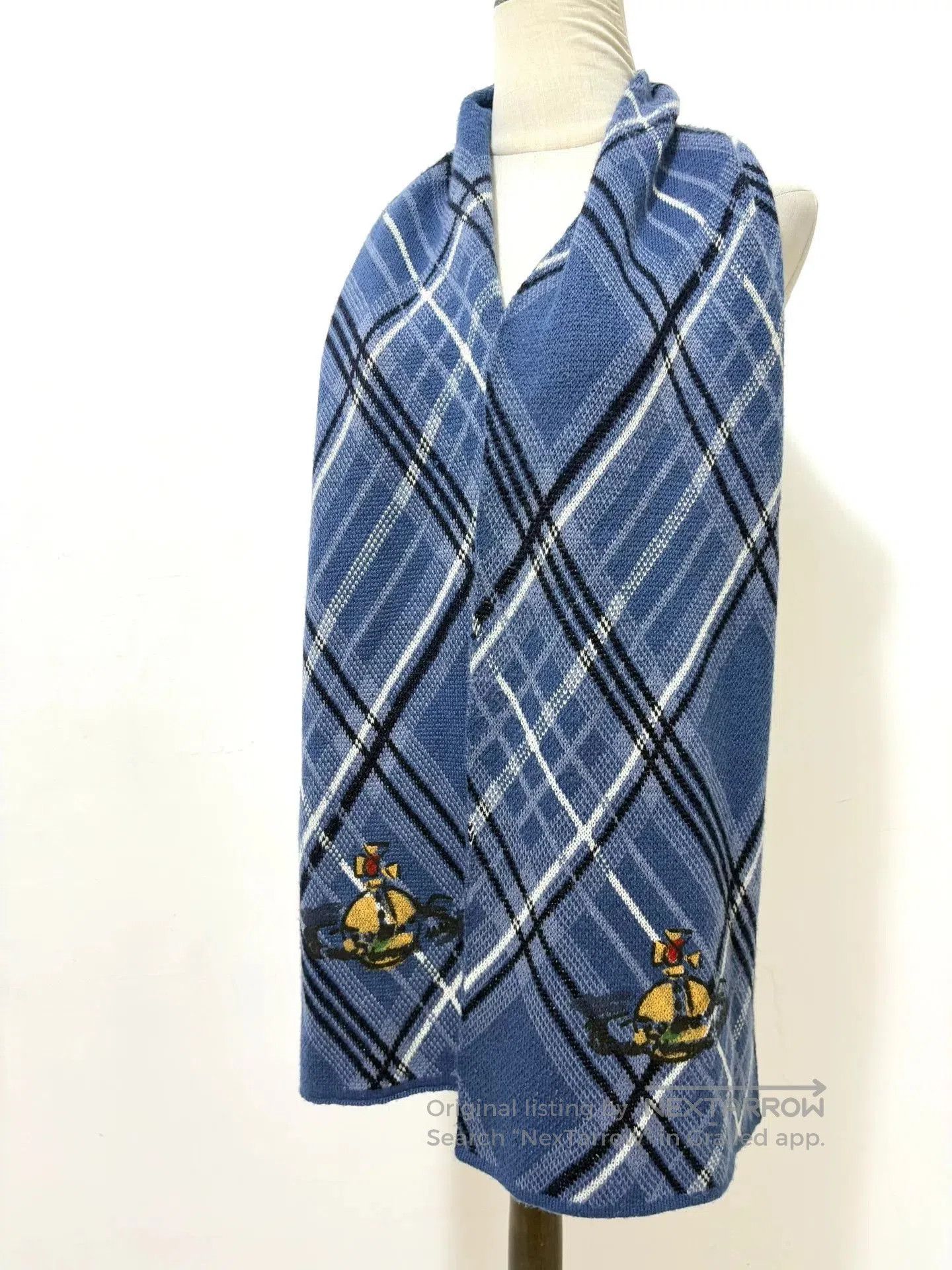 Vivienne Westwood vivienne westwood blue striped saturn scarf. Size ONE SIZE - 4 Thumbnail