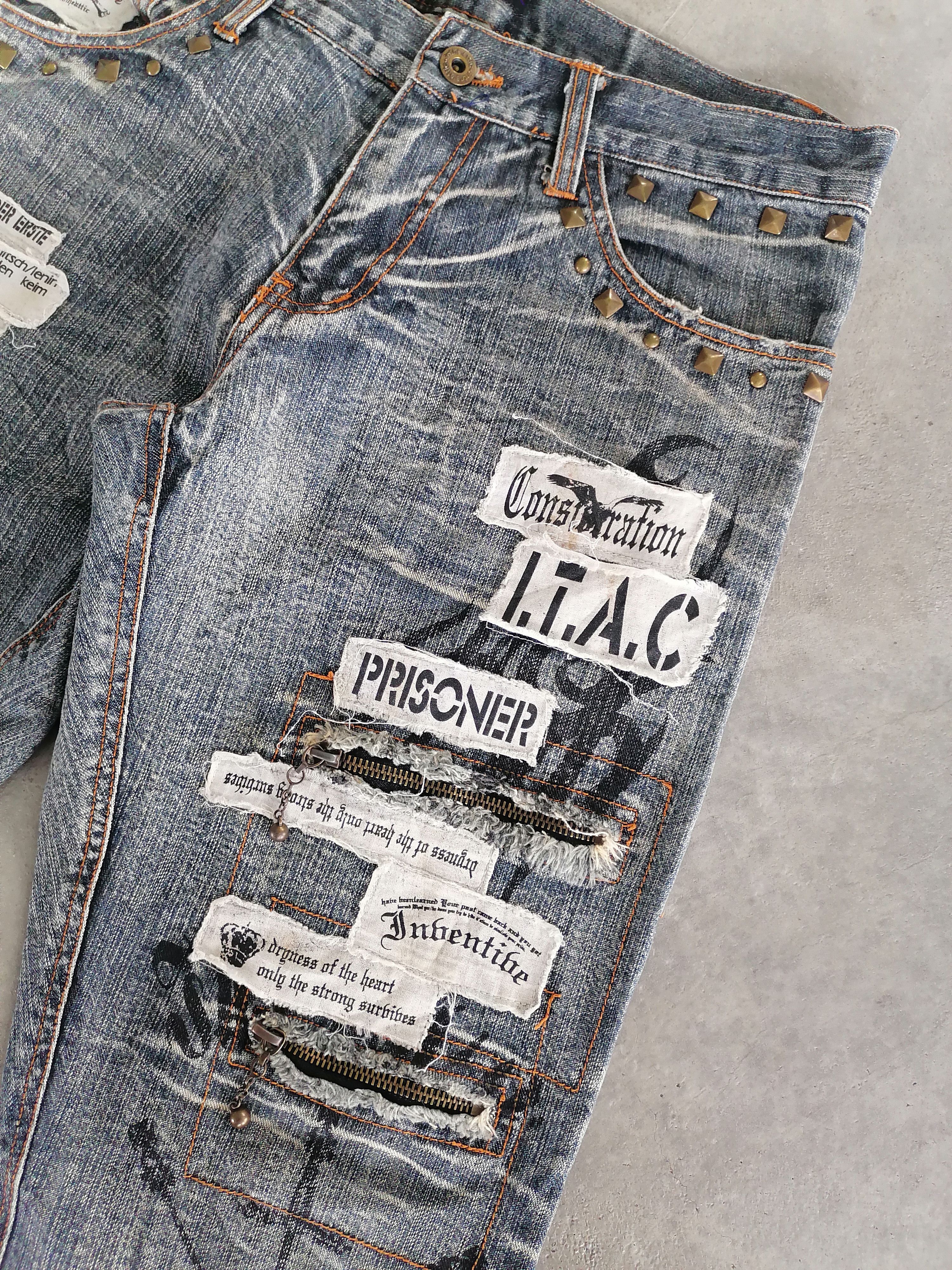 Seditionaries Flare Jeans In The Attic Gothic Erd Distressed Denim Pants Size US 31 - 8 Thumbnail
