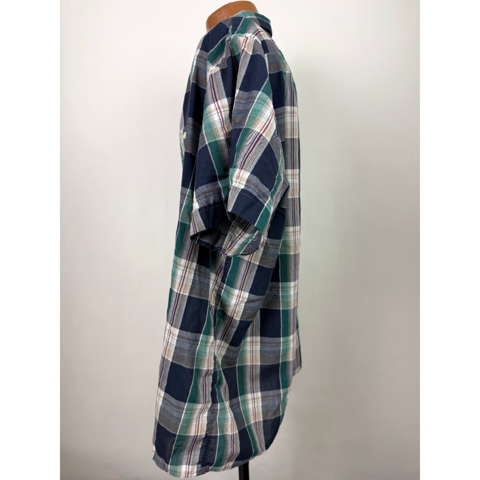 Pierre Cardin VINTAGE Pierre Cardin Button Down Shirt Men XXL Navy Blue Plaid Casual 80s 90s Size US XXL / EU 58 / 5 - 6 Thumbnail