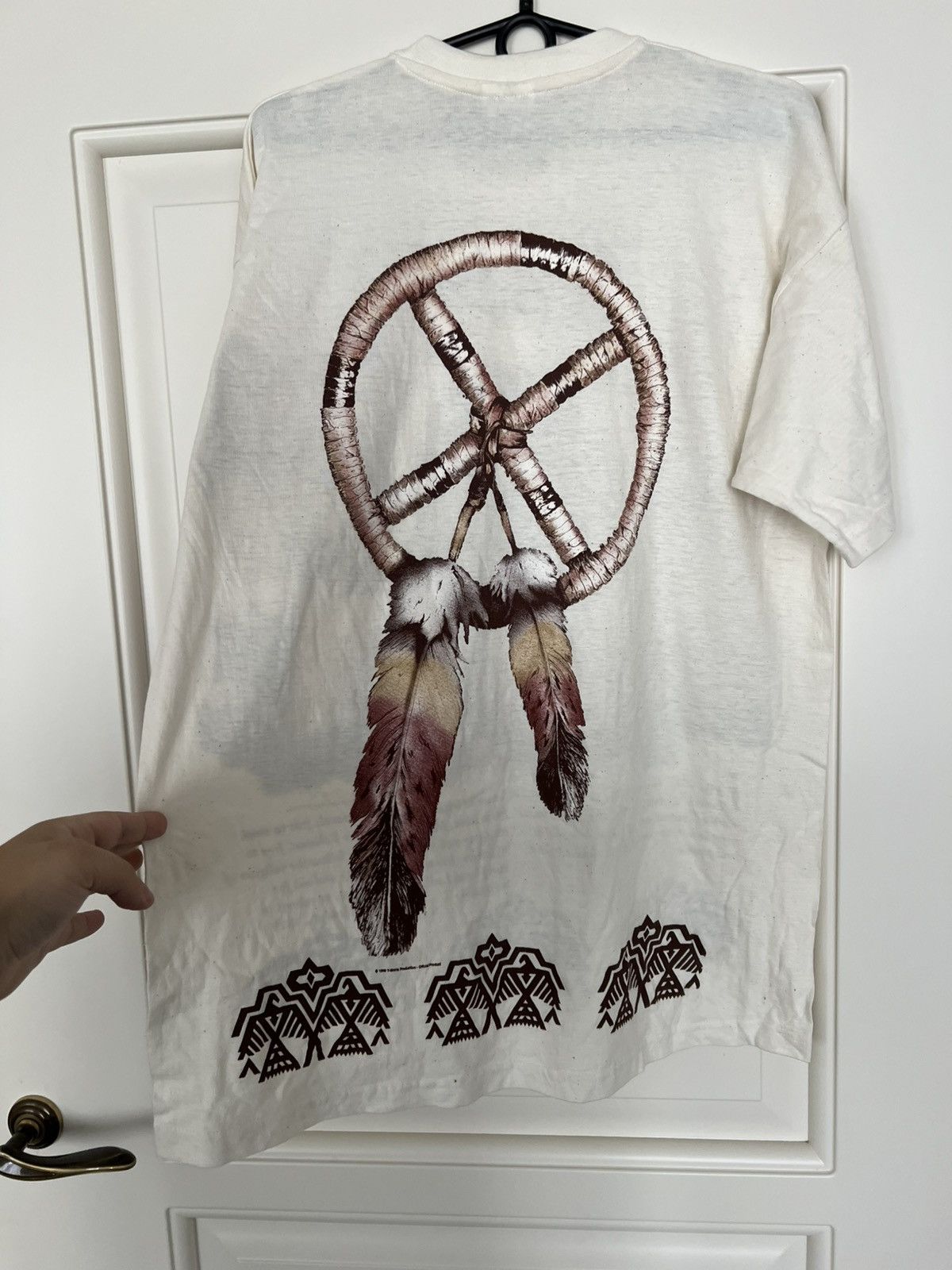 Vintage Vintage 1999 Native American Chief Joseph Wolf Graphic Tee Size US XXL / EU 58 / 5 - 17 Thumbnail