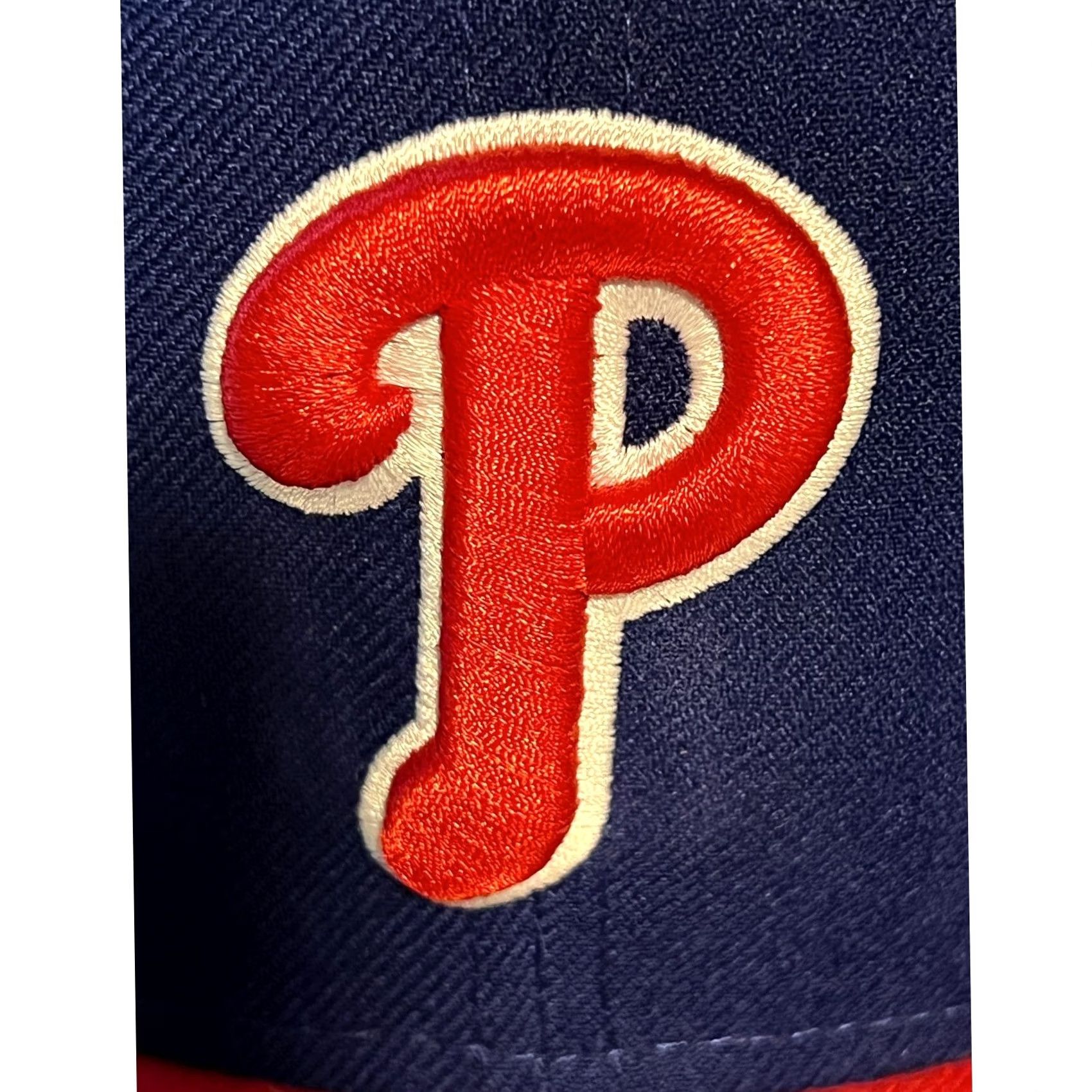 New Era New Era 59FIFTY Hat Mens 7 5/8 Blue Red Phillies On-field Cap MLB Fitted Cap Blue Red Size ONE SIZE - 5 Thumbnail