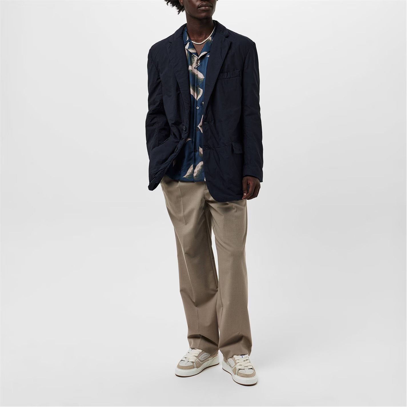 Dries Van Noten o1g2r1mq0426 Blunton Cotton Long Sleeve Blazer in Navy Size US M / EU 48-50 / 2 - 6 Thumbnail