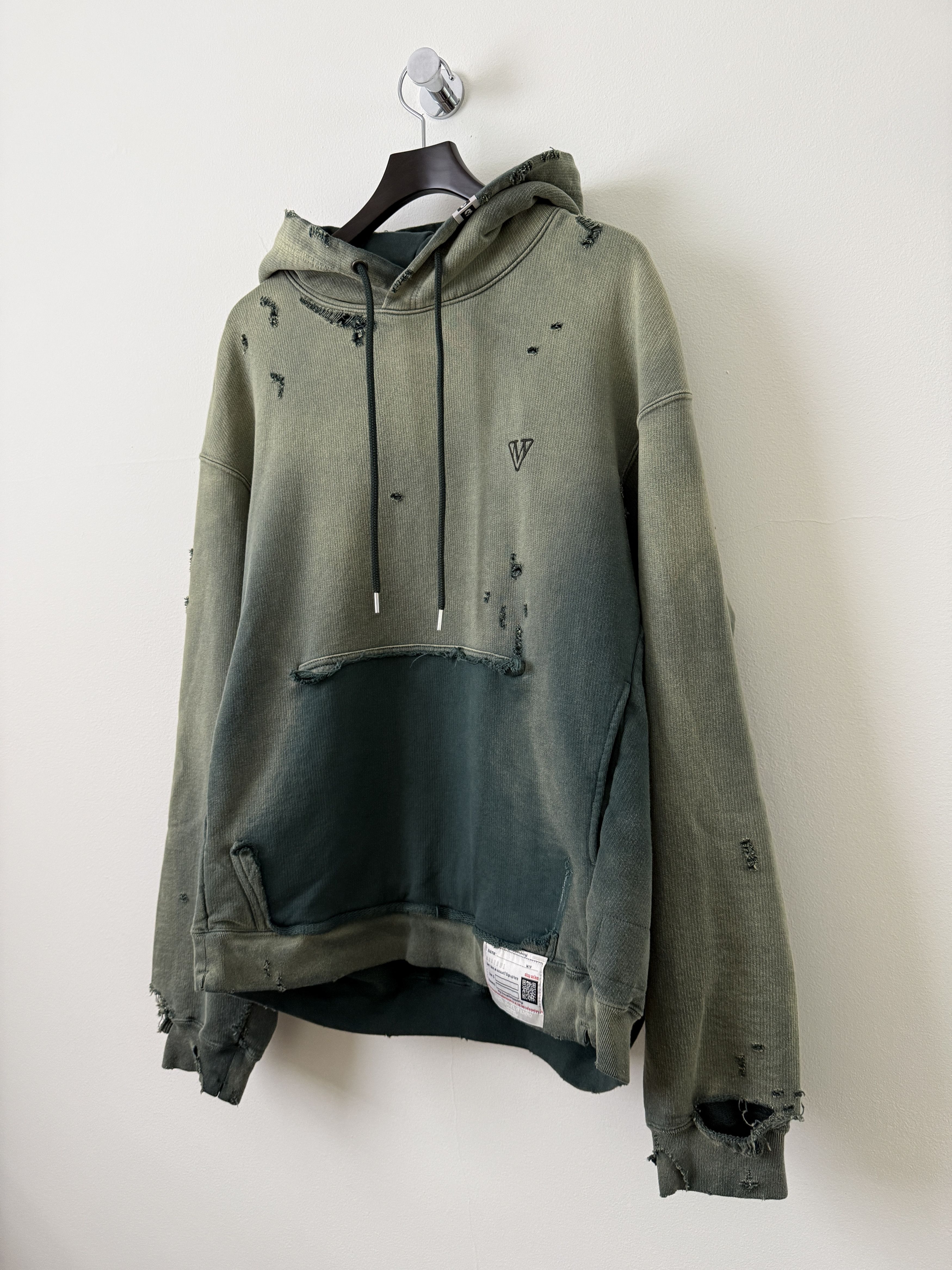Maison MIHARA YASUHIRO Sun Faded Distressed Pullover Hoodie Size US S / EU 44-46 / 1 - 3 Thumbnail