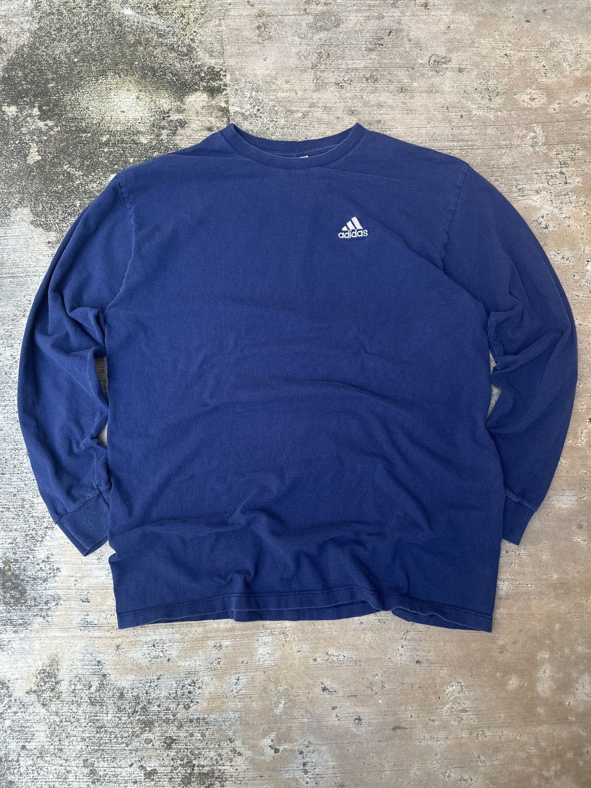 Adidas × Vintage Vintage 90s Embroidered Adidas Longsleeve T-Shirt Size US L / EU 52-54 / 3 - 1 Thumbnail