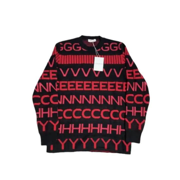 Givenchy Givenchy Givenchy Classic Logo Knit Sweater Red Black -250 Size US M / EU 48-50 / 2 - 1 Thumbnail
