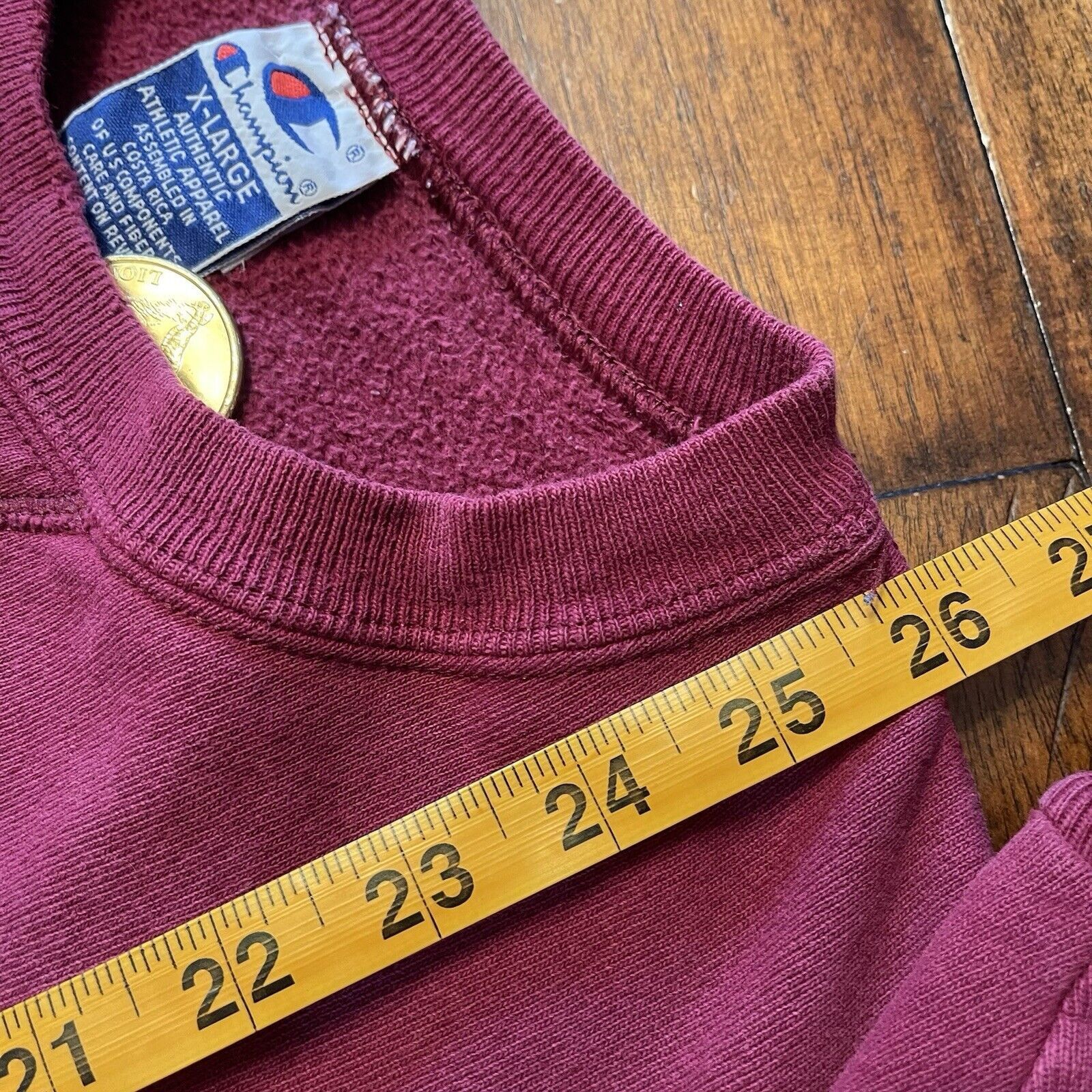 Champion Vtg Y2K Champion Blank Maroon Sweatshirt Men’s Size XL Size US XL / EU 56 / 4 - 9 Thumbnail