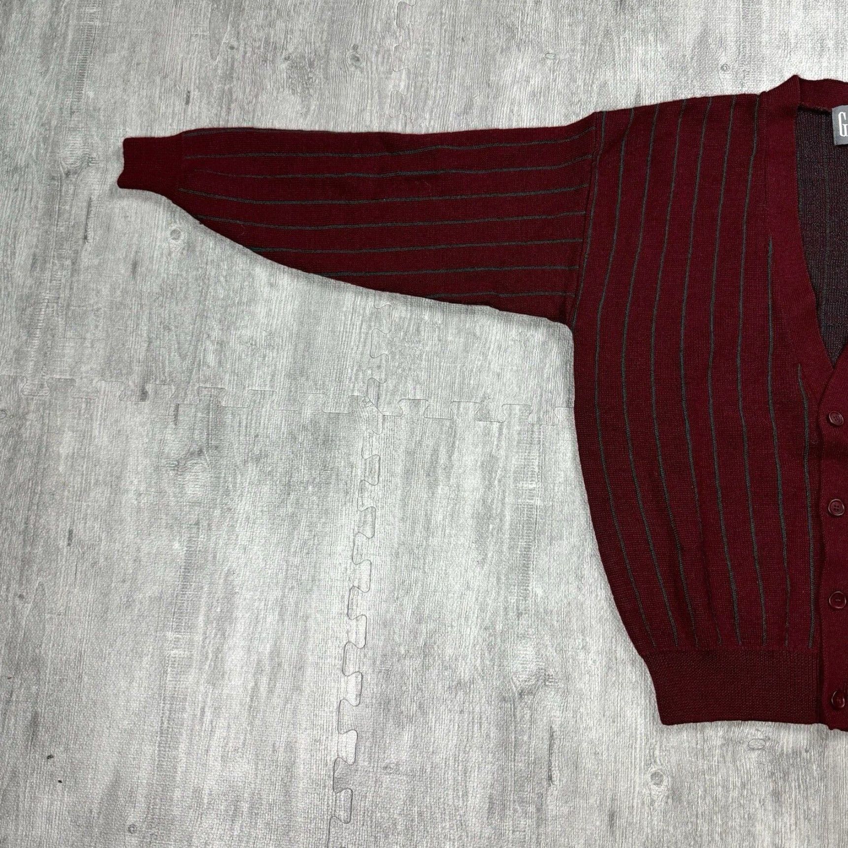 Gap VINTAGE Gap 90s Wool Button Front Striped Grandpa Cardigan Mens M Knit All Seasons Size US M / EU 48-50 / 2 - 5 Thumbnail