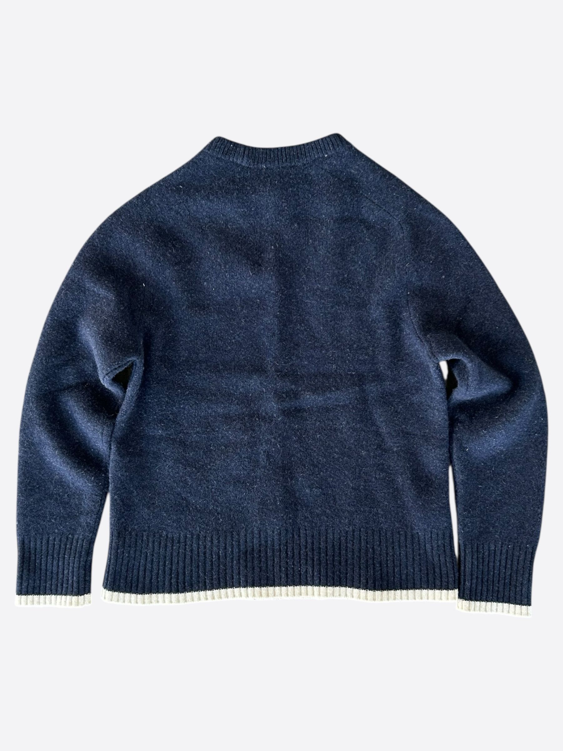 Dior Dior Navy Atelier Wool Knitted Sweater Size US XL / EU 56 / 4 - 2 Thumbnail