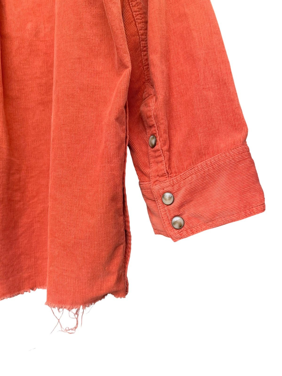 Another Influence A.E Orange Corduroy Frayed Pullover Kapital Style Shirt Size US M / EU 48-50 / 2 - 14 Thumbnail