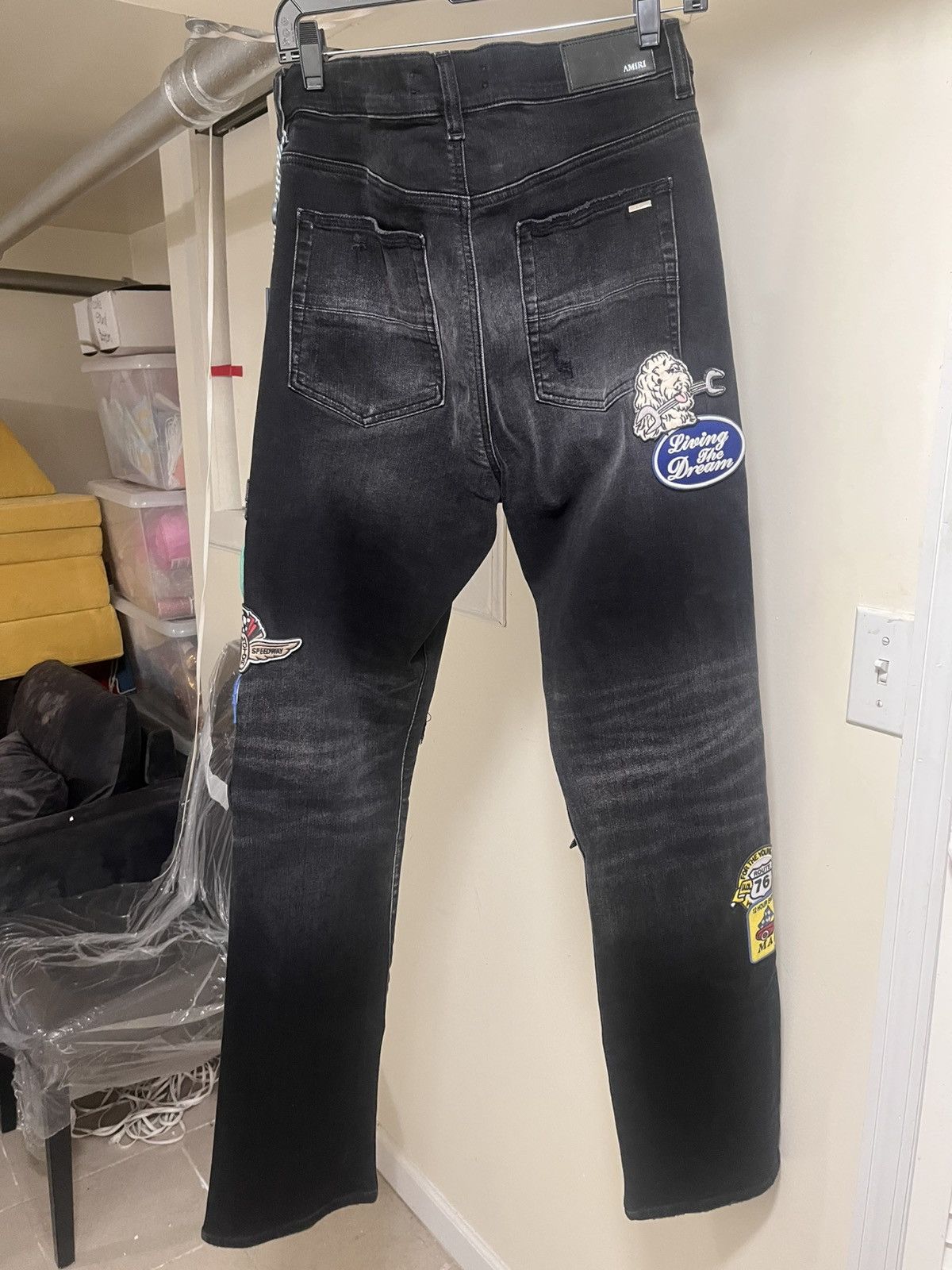 Amiri Men’s Patchwork Slim Fit Distressed Jeans Sz 33 Size US 33 - 7 Thumbnail