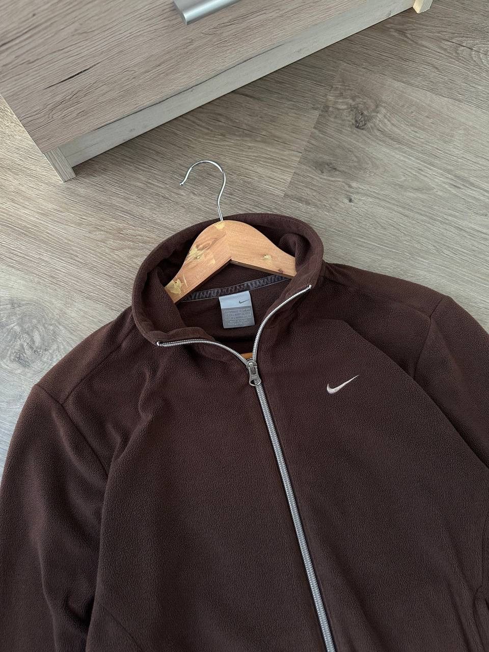 Nike × Nike ACG × Vintage Vintage Nike Brown Full Zip Fleece Hoodie Size L / US 10 / IT 46 - 4 Thumbnail