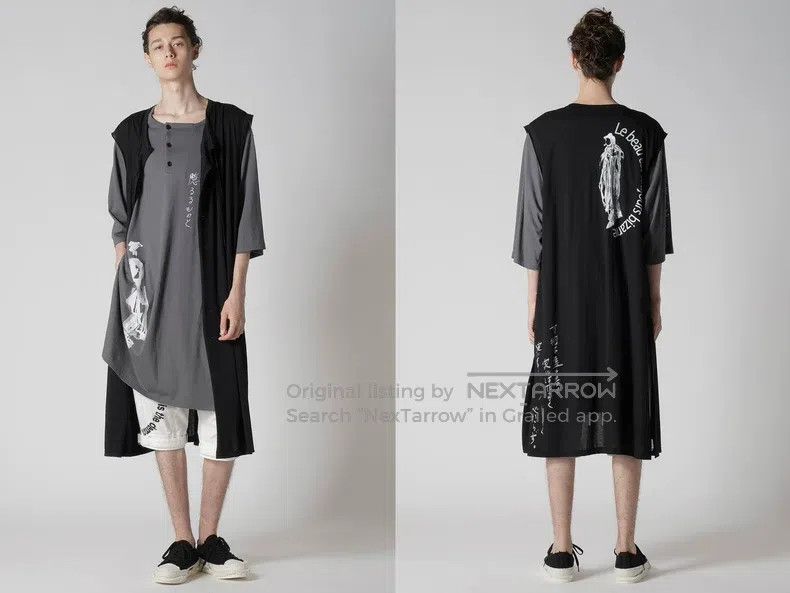 Other YOHJI YAMAMOTO Sleeveless printed long shirt Size US L / EU 52-54 / 3 - 4 Thumbnail
