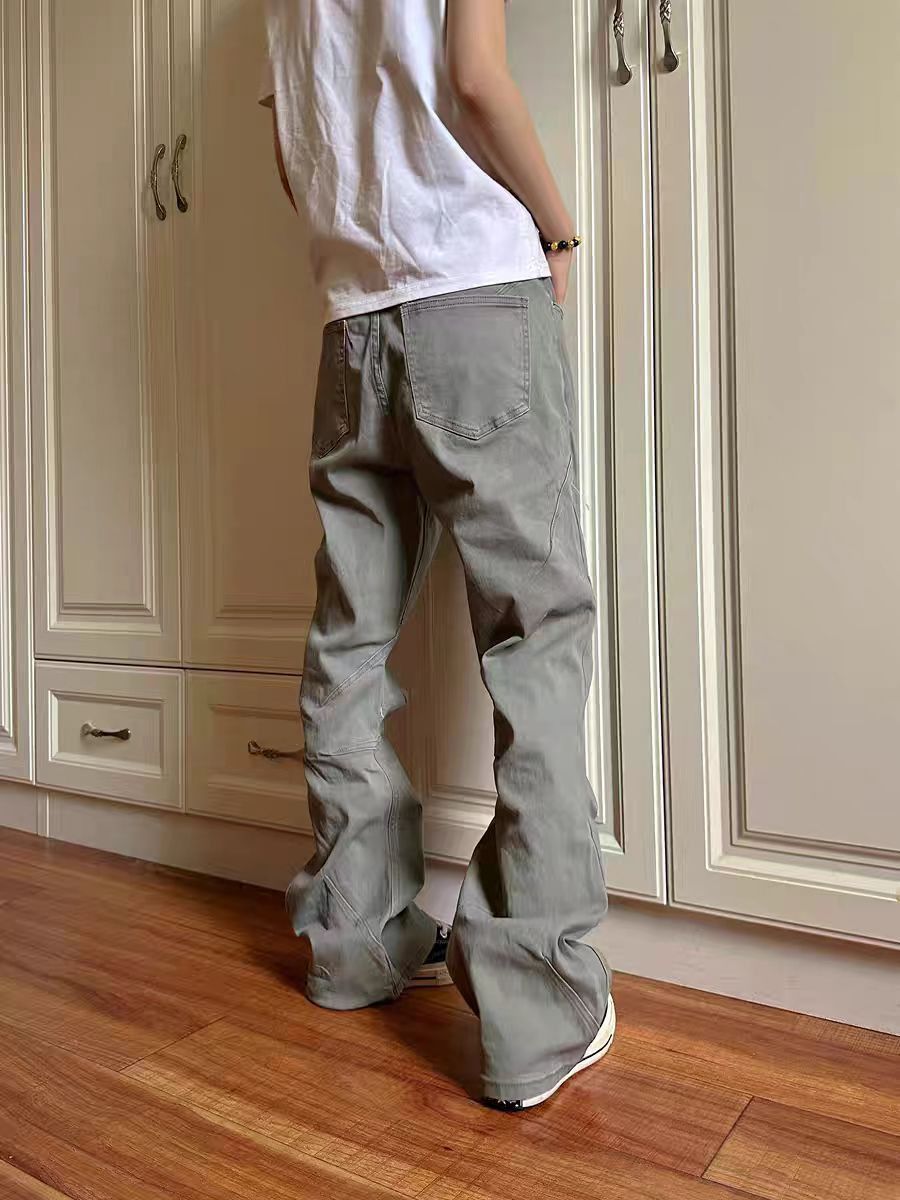 Japanese Brand × Vintage High Street Micro Flare Grey Casual Pants Size US 32 / EU 48 - 3 Thumbnail