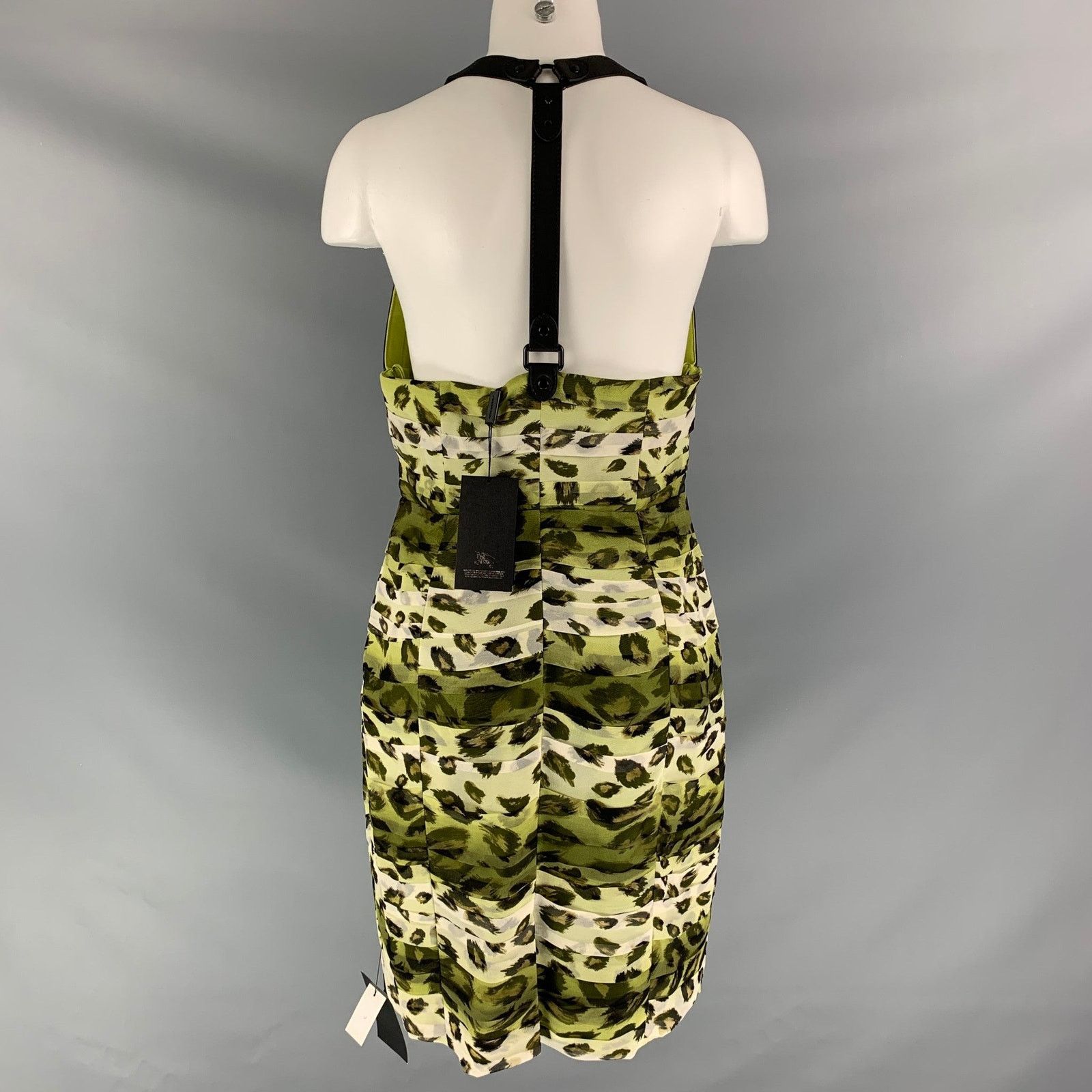 Burberry Prorsum BURBERRY PRORSUM 10 Camouflage Leather Knee-Length Dress Size L / US 10 / IT 46 - 4 Thumbnail