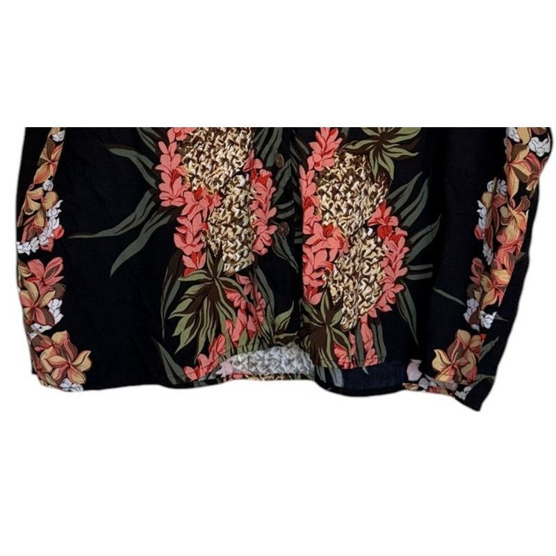Hilo Hattie Hilo Hattie Shirt Women X Large Black Hawaiian Pineapple Size XL / US 12-14 / IT 48-50 - 3 Thumbnail