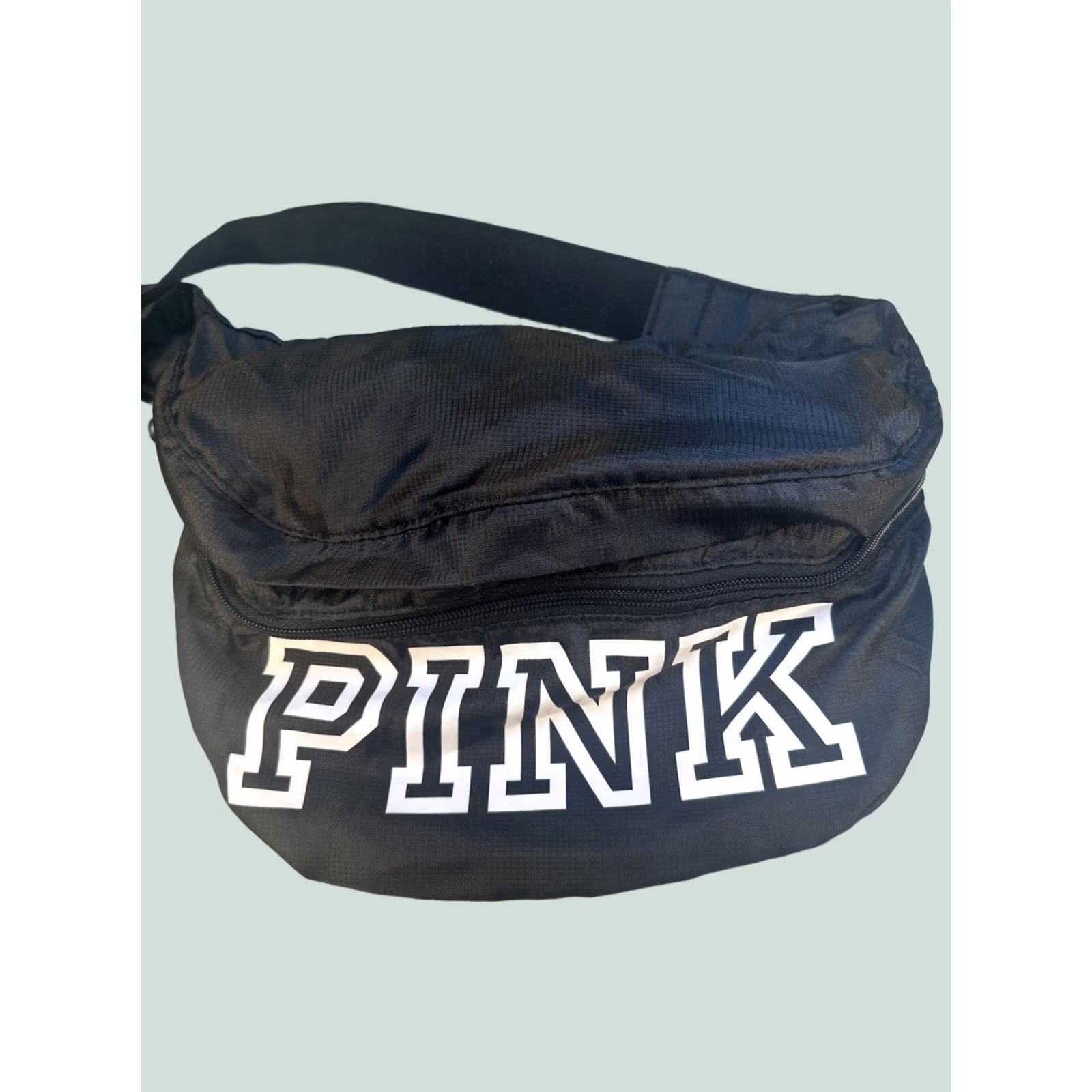 Pinko PINK Black Logo Backpack Womens Casual Shoulder Strap Nylon Drawstring Zip Bag Size ONE SIZE - 1 Thumbnail