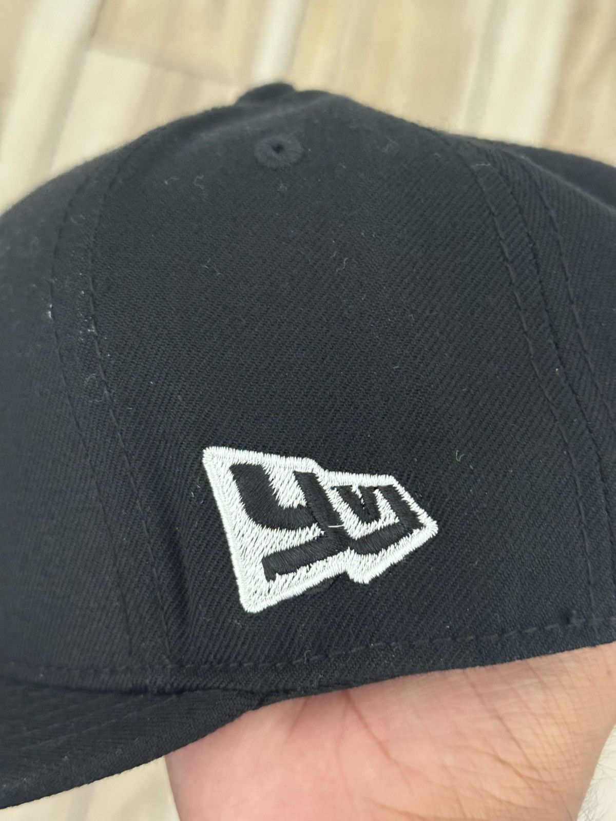 Playboi Carti YVL White Trim on Black Fitted Hat Size 7 1/4