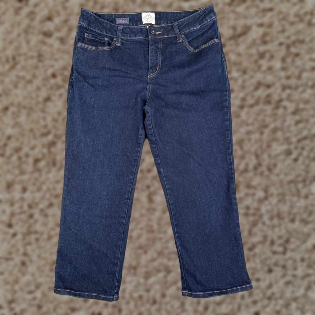 Vintage St. John's Bay Jeans Womens 10 Blue Denim Capri Dark Wash Mid 32x22 Size 32" / US 10 / IT 46 - 1 Thumbnail