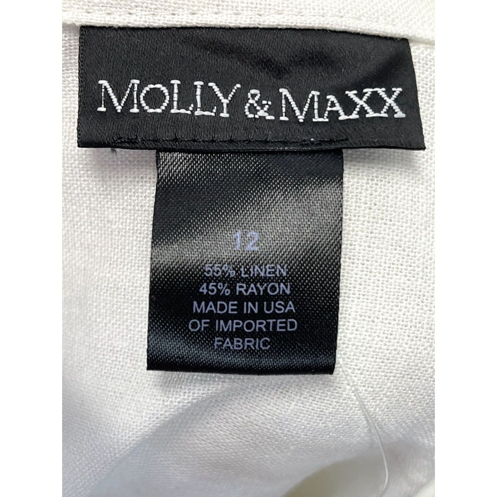 Vintage Molly and Maxx Long Sleeve Blouse Shirt with Eyelet Detail Women's Size 12 Ivory Embroidered Size XL / US 12-14 / IT 48-50 - 7 Thumbnail