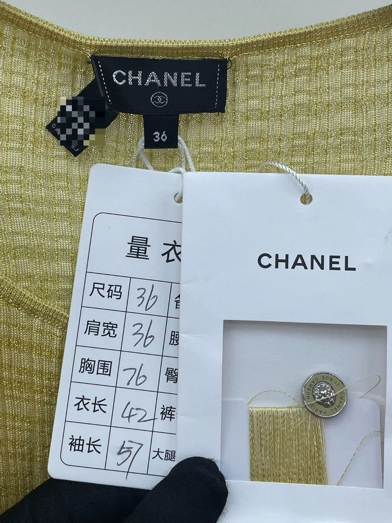 Chanel Chanel 22P yellow knitted cardigan jacket 2504-Nextarrow Size XS / US 0-2 / IT 36-38 - 5 Thumbnail