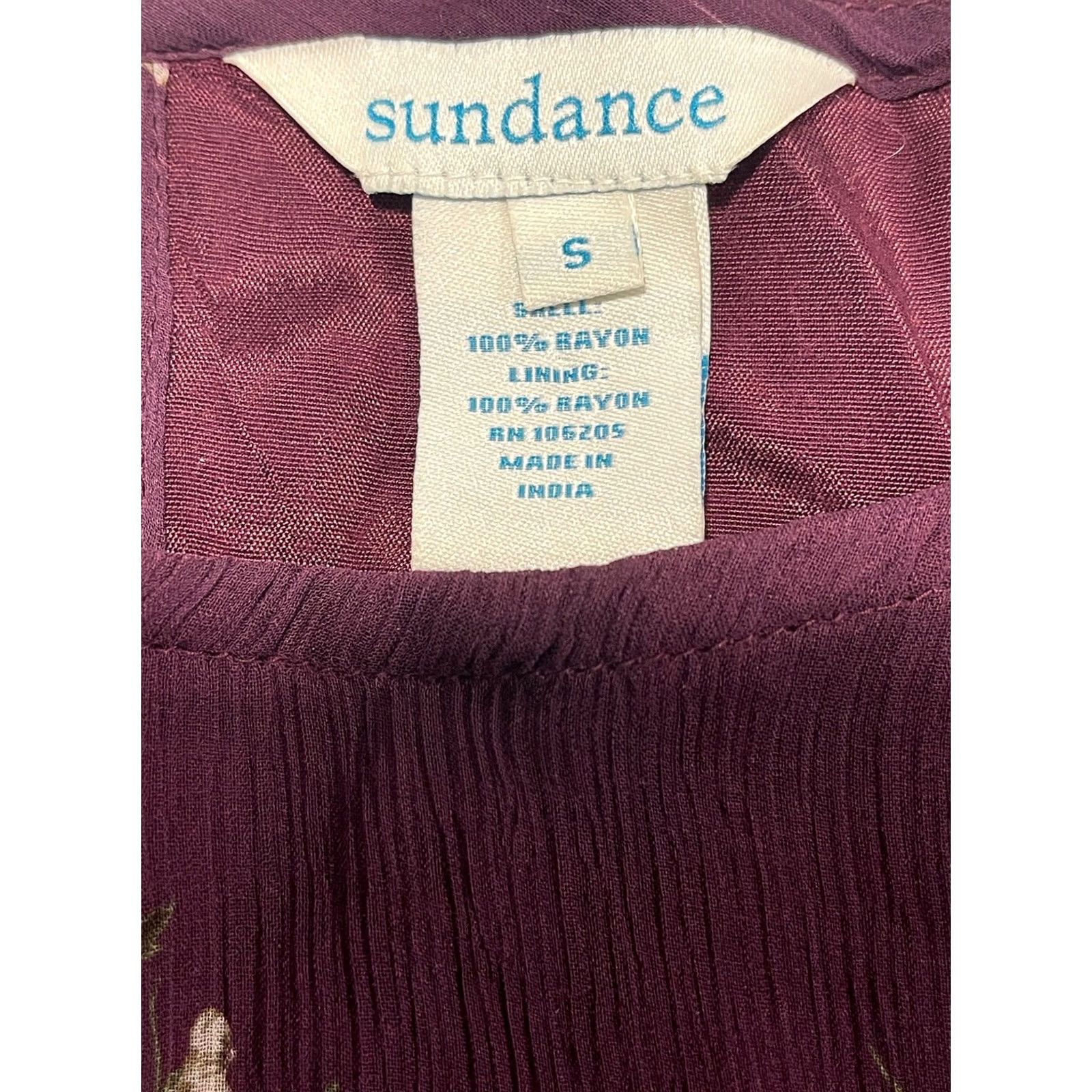 Vintage Sundance Dress Womens S size Ombre Floral Chiffon Bell Sleeve Vandenberg Size S / US 4 / IT 40 - 6 Thumbnail