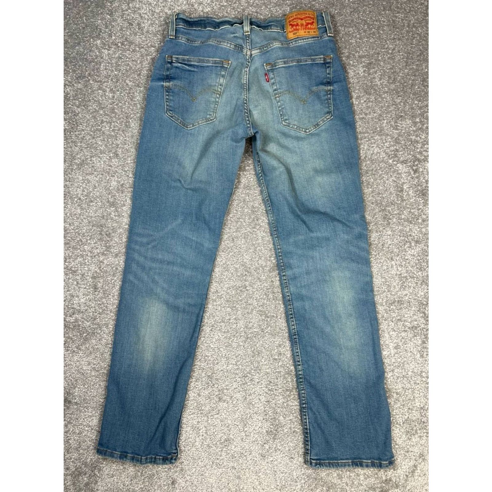 Levi's Levis 514 Jeans Mens 32 Blue Denim Cotton Stretch Mid Rise Straight Leg 29x30 Size US 32 / EU 48 - 2 Thumbnail