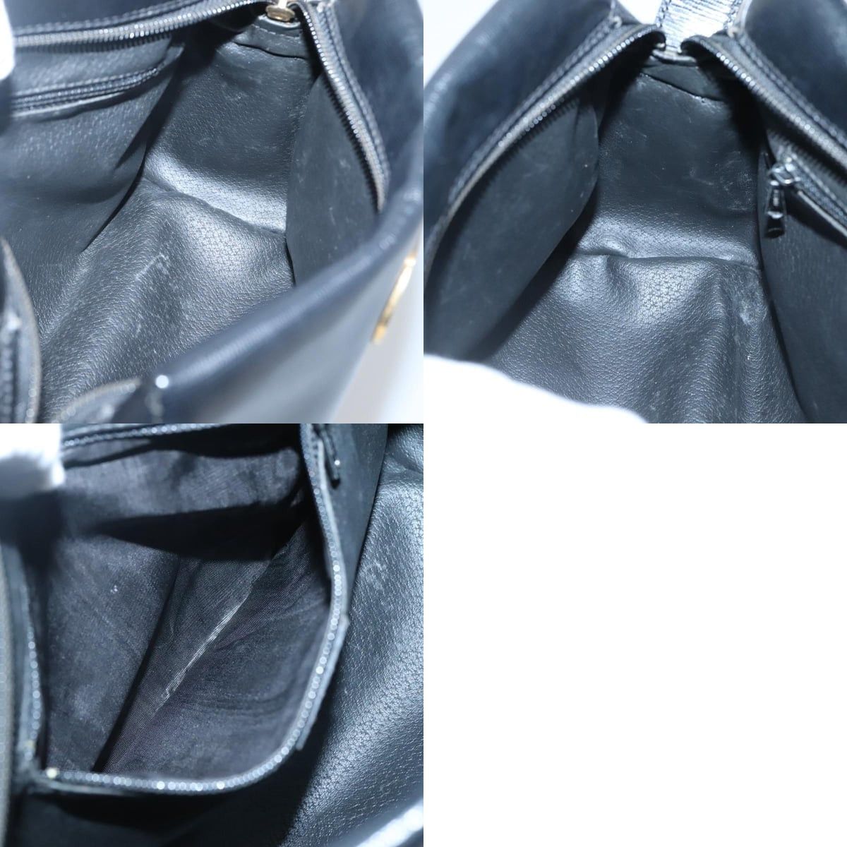 Celine CELINE Hand Bag Leather Black Gold Size ONE SIZE - 12 Thumbnail