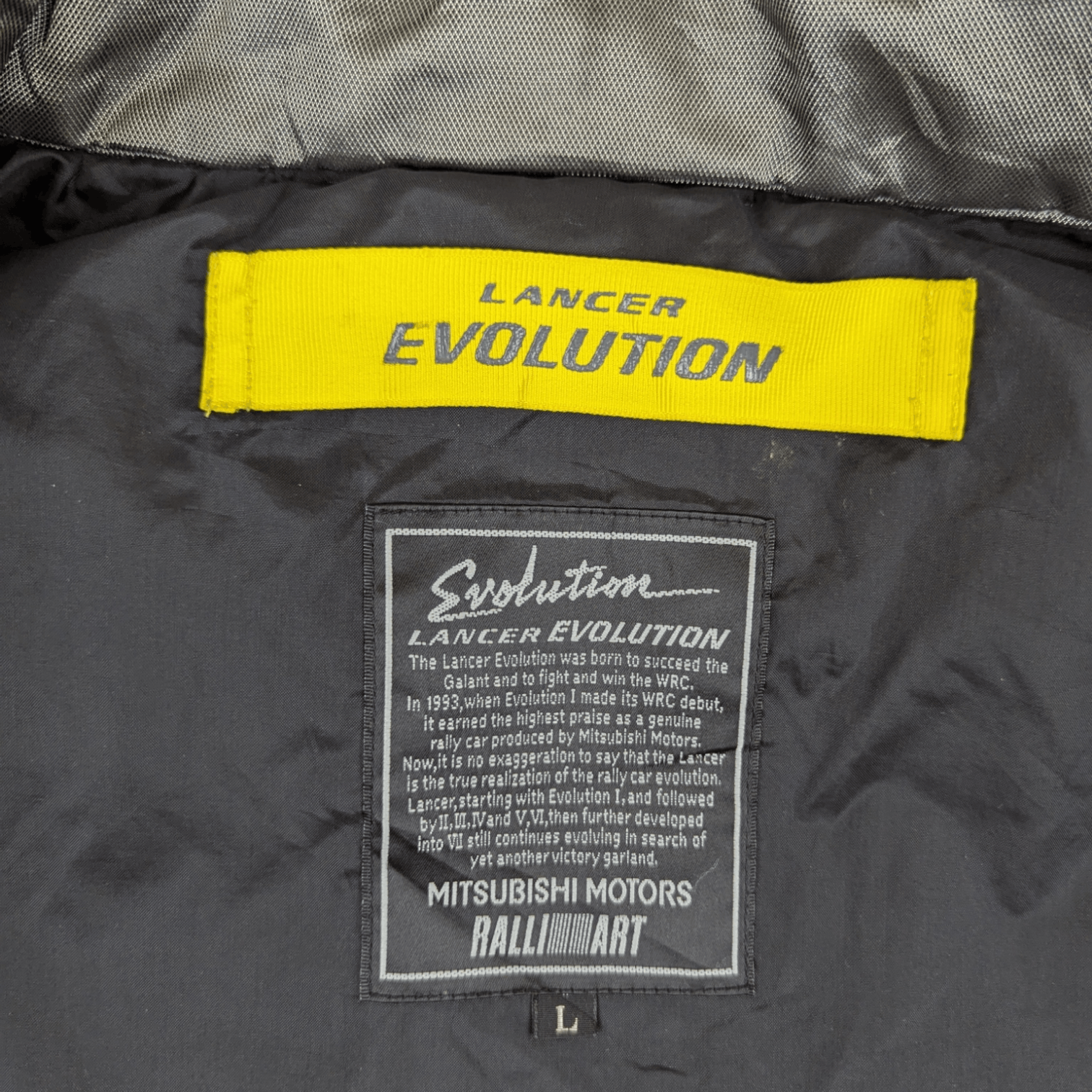 Japanese Brand LANCER EVOLUTION Mitsubishi Racing Winter Puffer Down Jacket Size US L / EU 52-54 / 3 - 15 Thumbnail
