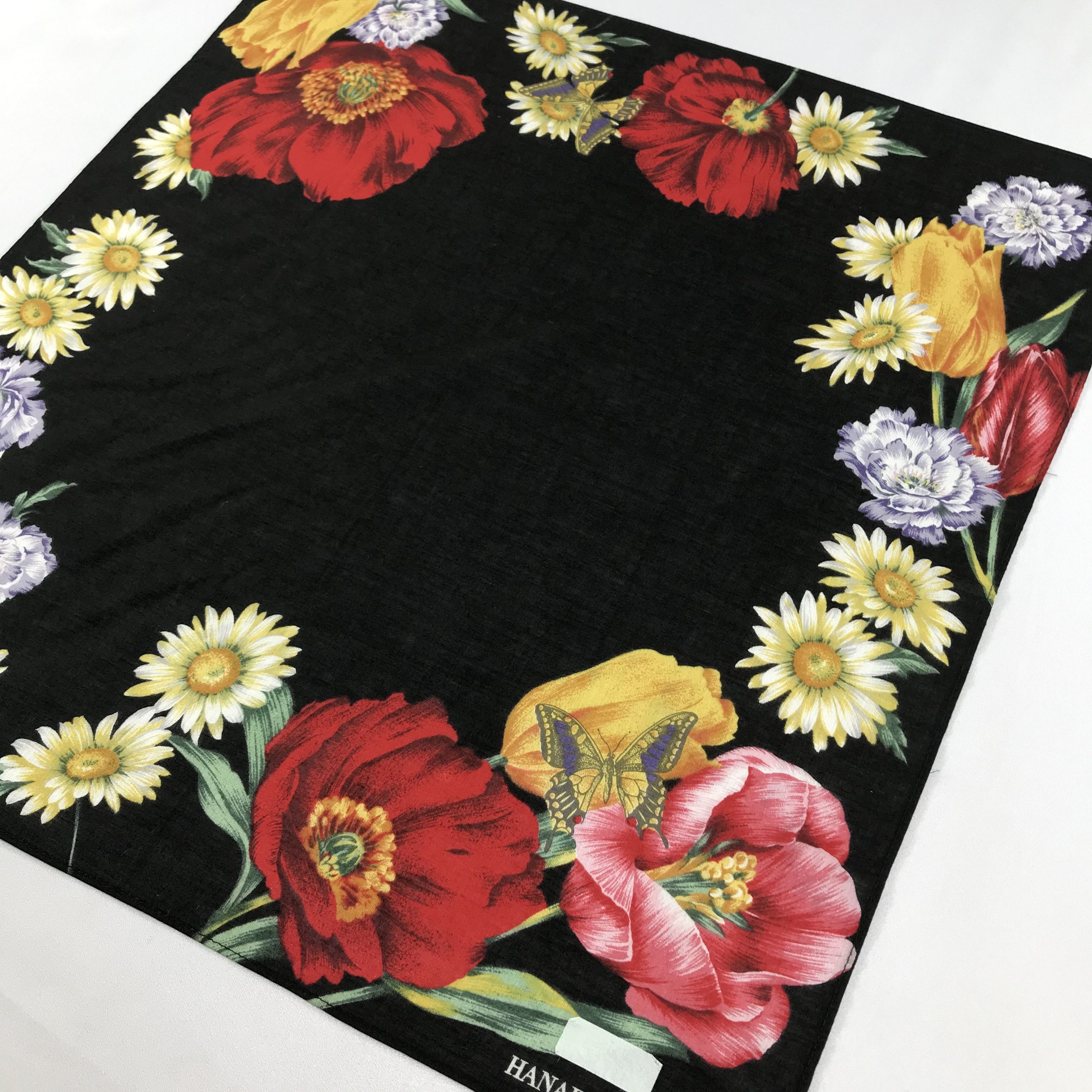 Hanae Mori Hanae Mori Floral Handkerchief Neckerchief Bandana H658 Size ONE SIZE - 4 Thumbnail