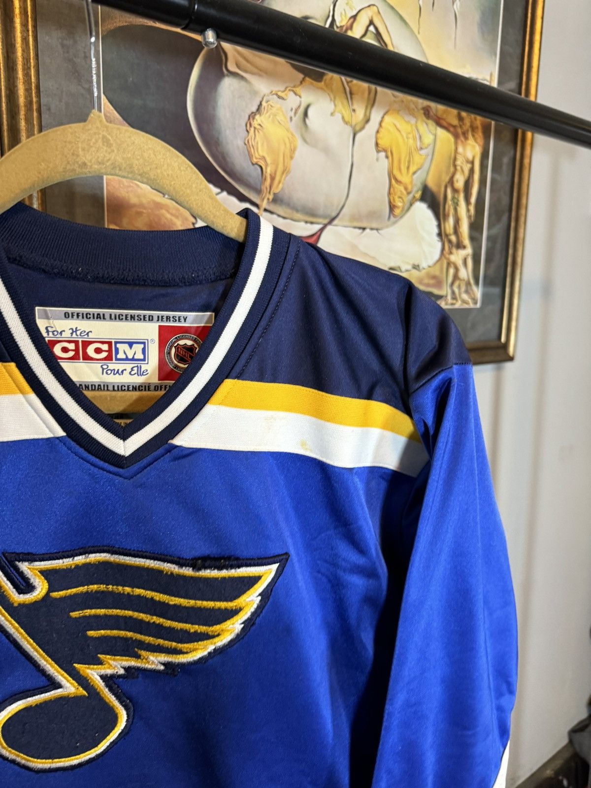 Ccm Women’s St Louis Blues CCM Hockey Jersey Sz XS Size XS / US 0-2 / IT 36-38 - 3 Thumbnail