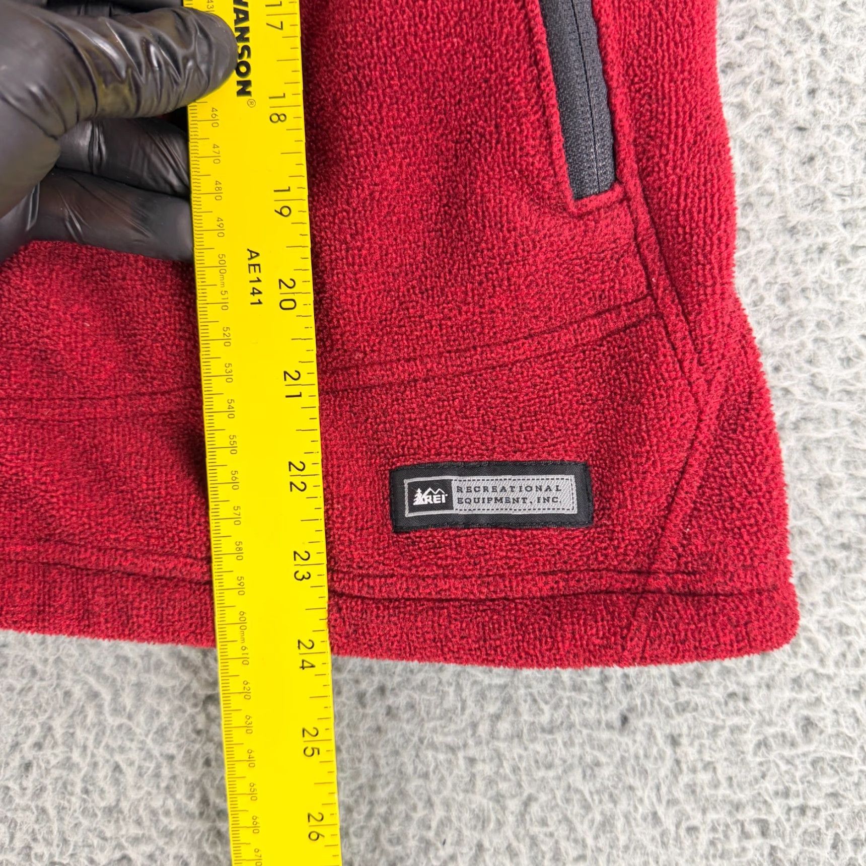 Vintage REI Womens Red Fleece Full Zip Jacket Long Sleeve Pockets Mock Neck Casual Outdoor Vintage L Jacket Mens Womens Girls Size L / US 10 / IT 46 - 6 Thumbnail