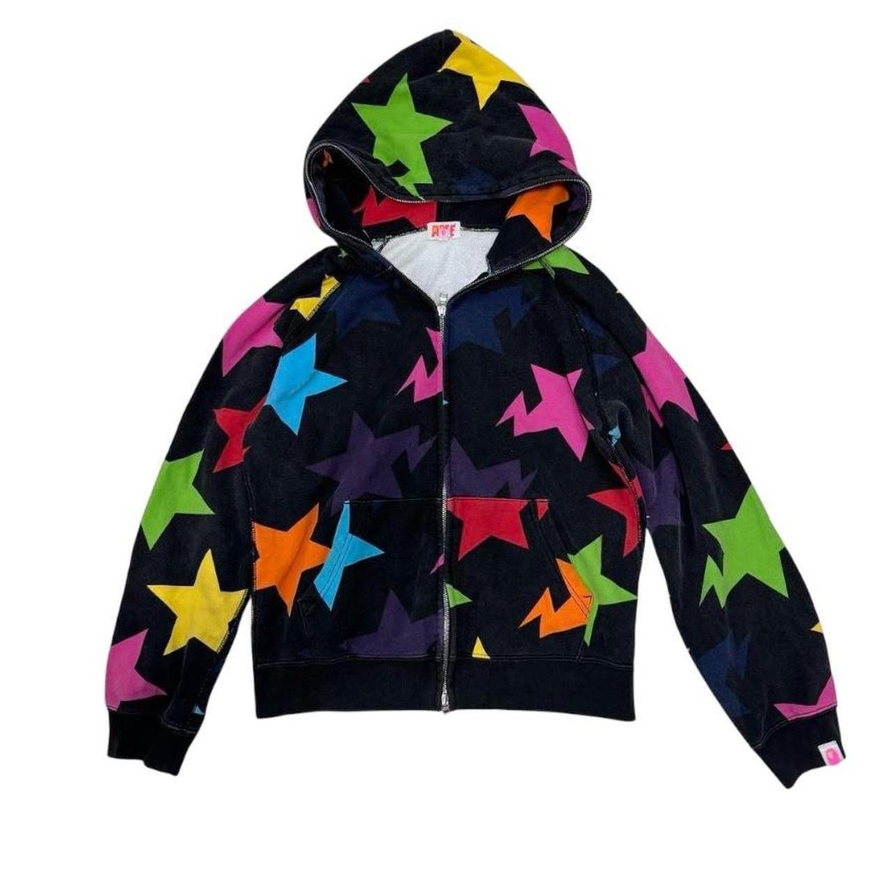 APEE BAPE MULTICOLORED BAPESTA FULL ZIP HOODIE