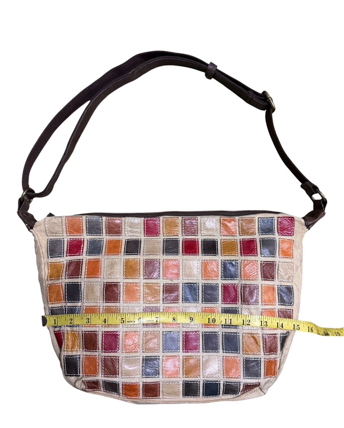 Japanese Brand Dakota Max Multicolored Patchwork Leather Crossbody Size ONE SIZE - 4 Thumbnail