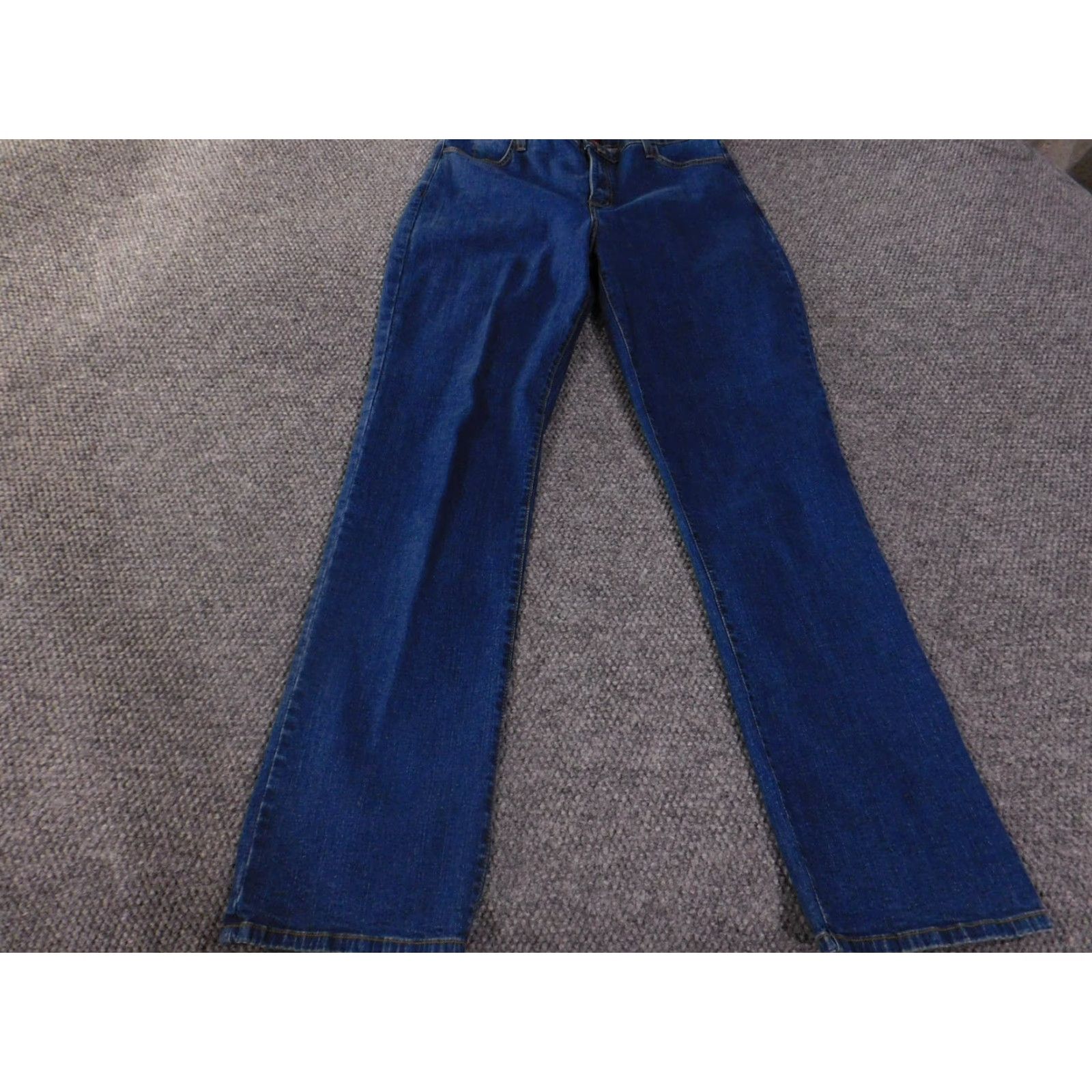 NYDJ VINTAGE? No. NYDJ Jeans Womens 14 Blue Denim Straight Leg Stretch 431D Dark Size 36" / US 14 / IT 50 - 2 Thumbnail