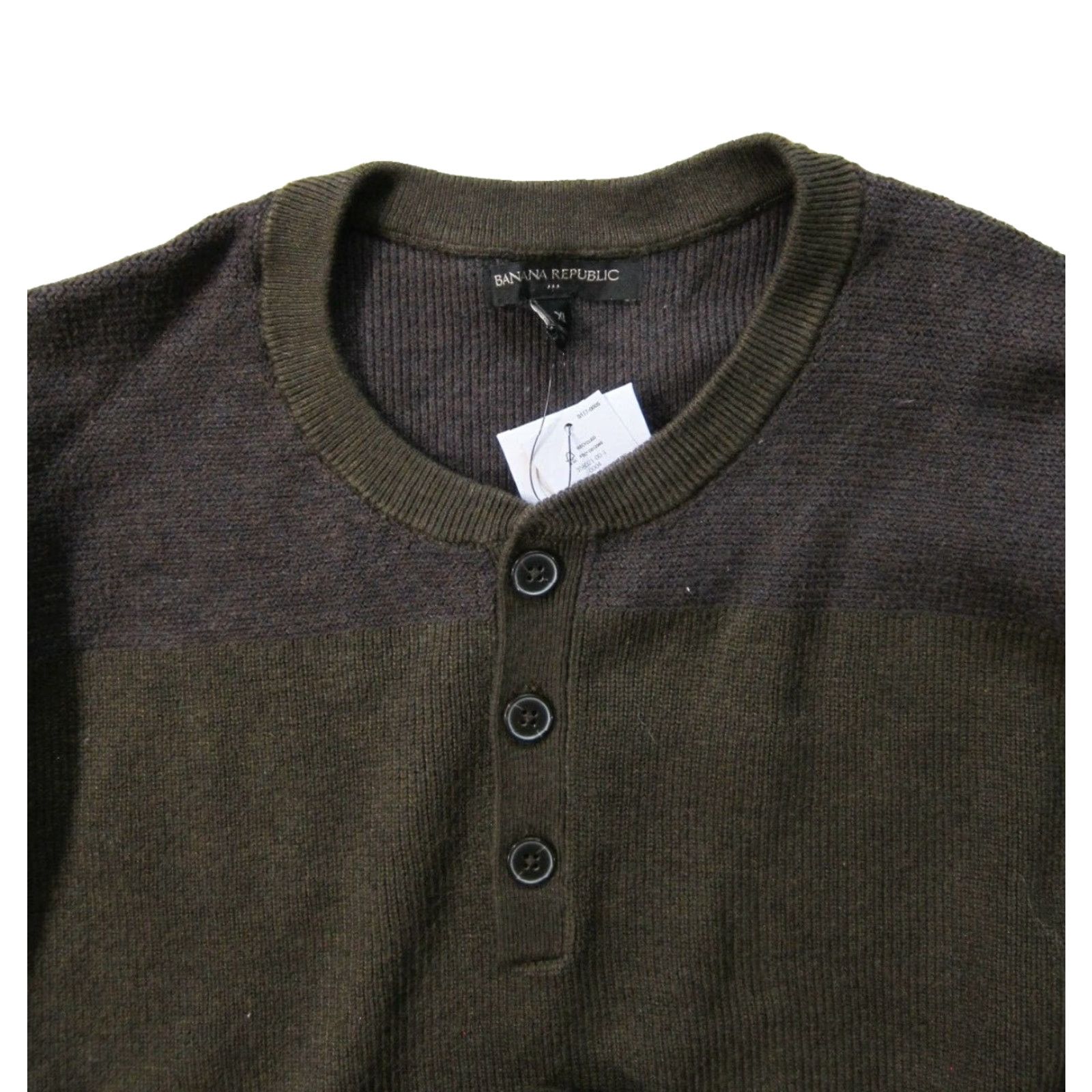Banana Republic NWT Banana Republic Classic Green Knit Crew Neck Pullover Sweater Men XL Size US XL / EU 56 / 4 - 4 Thumbnail