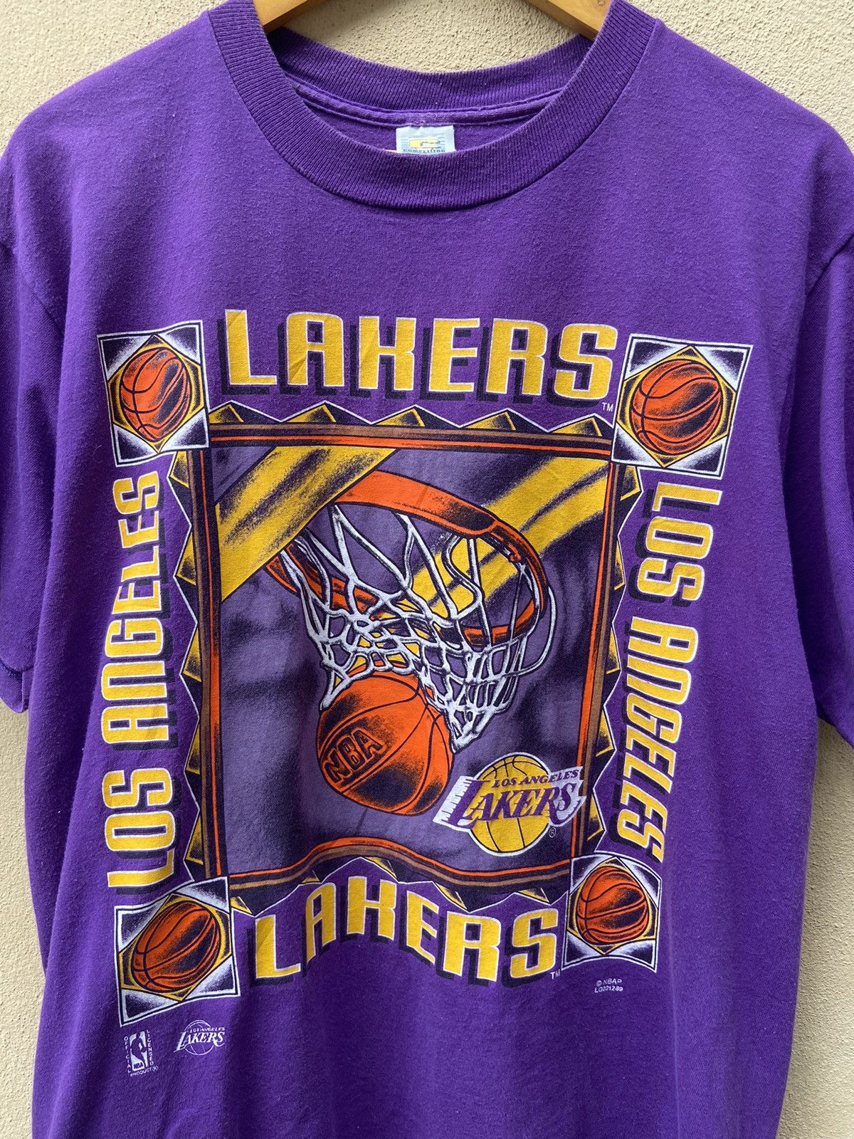 NBA 🔥 Vintage 90s Vintage LA Lakers t shirt NBA Size US L / EU 52-54 / 3 - 2 Thumbnail