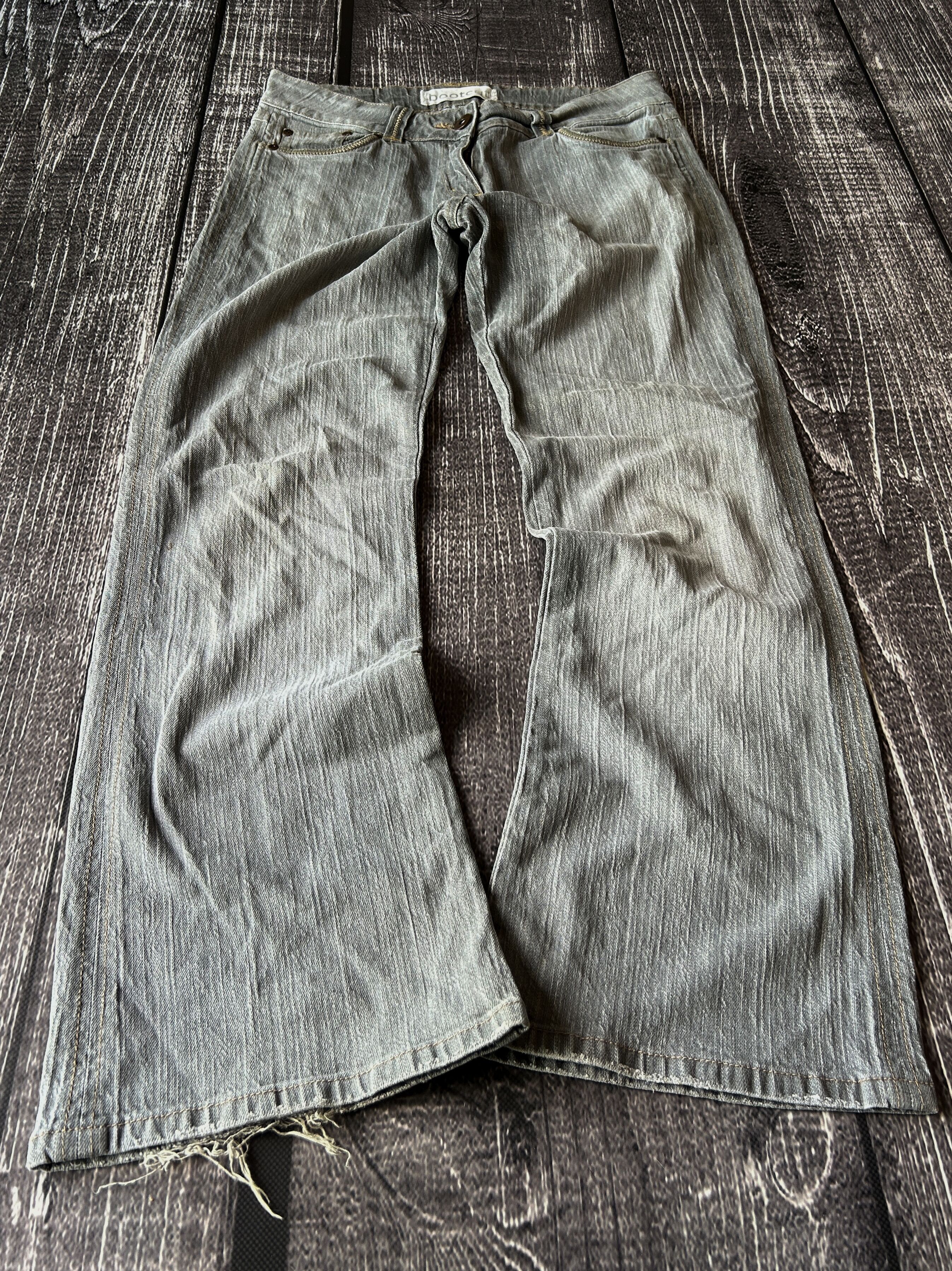 Other Bootcut Gray Wide Leg Denim Jeans Vintage Washed Y2K Style Size US 30 / EU 46 - 3 Thumbnail