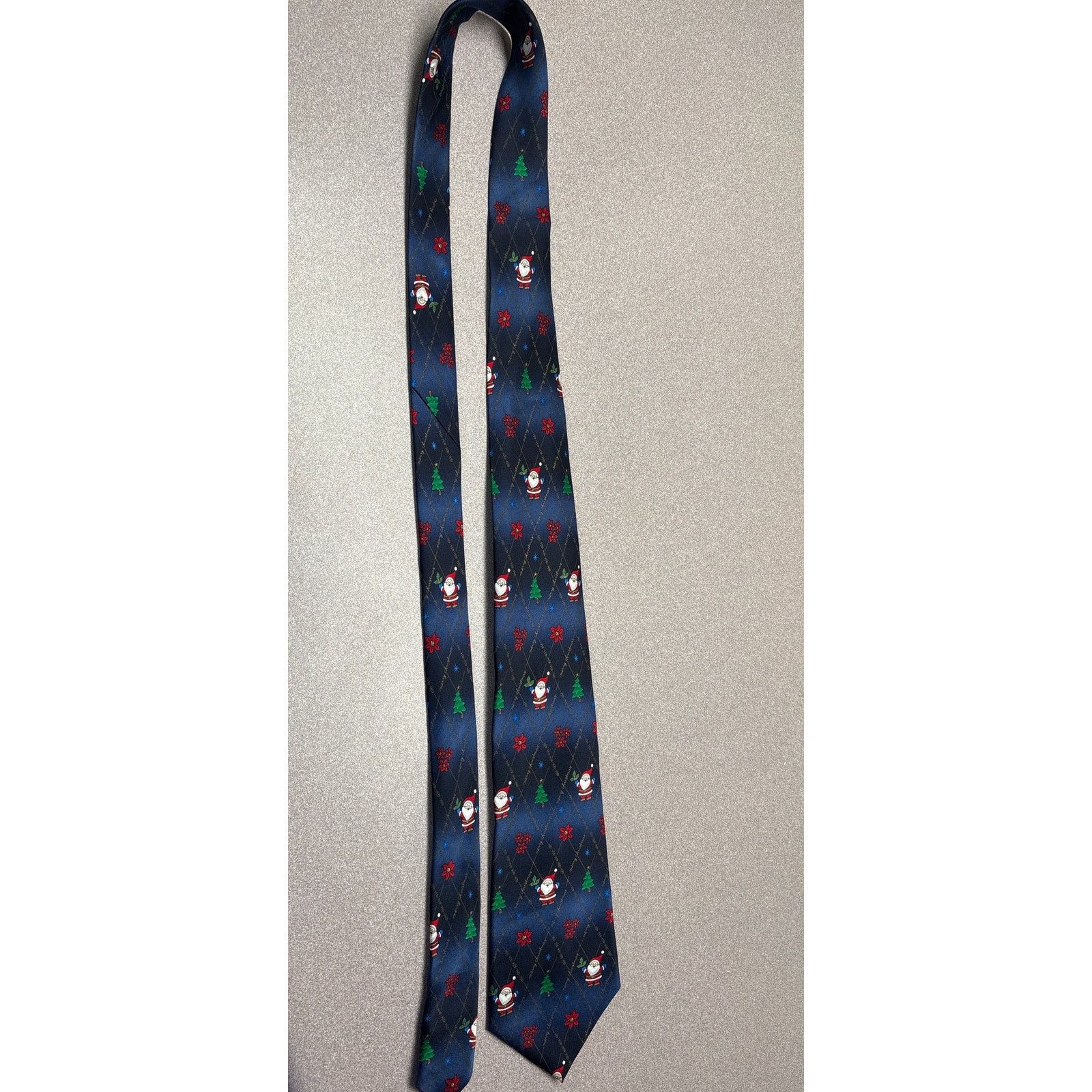 Other Hallmark Holiday Traditions Dark Blue Christmas Silk Tie Size ONE SIZE - 1 Thumbnail
