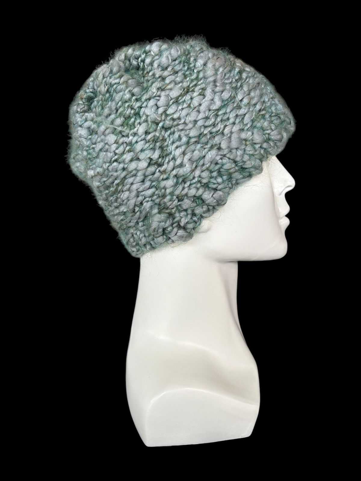 Japanese Brand × Kapital × Vintage Crochet Knitted Handmade hairy Beanie Hats Rare Design☠️☠️ Size ONE SIZE - 3 Thumbnail