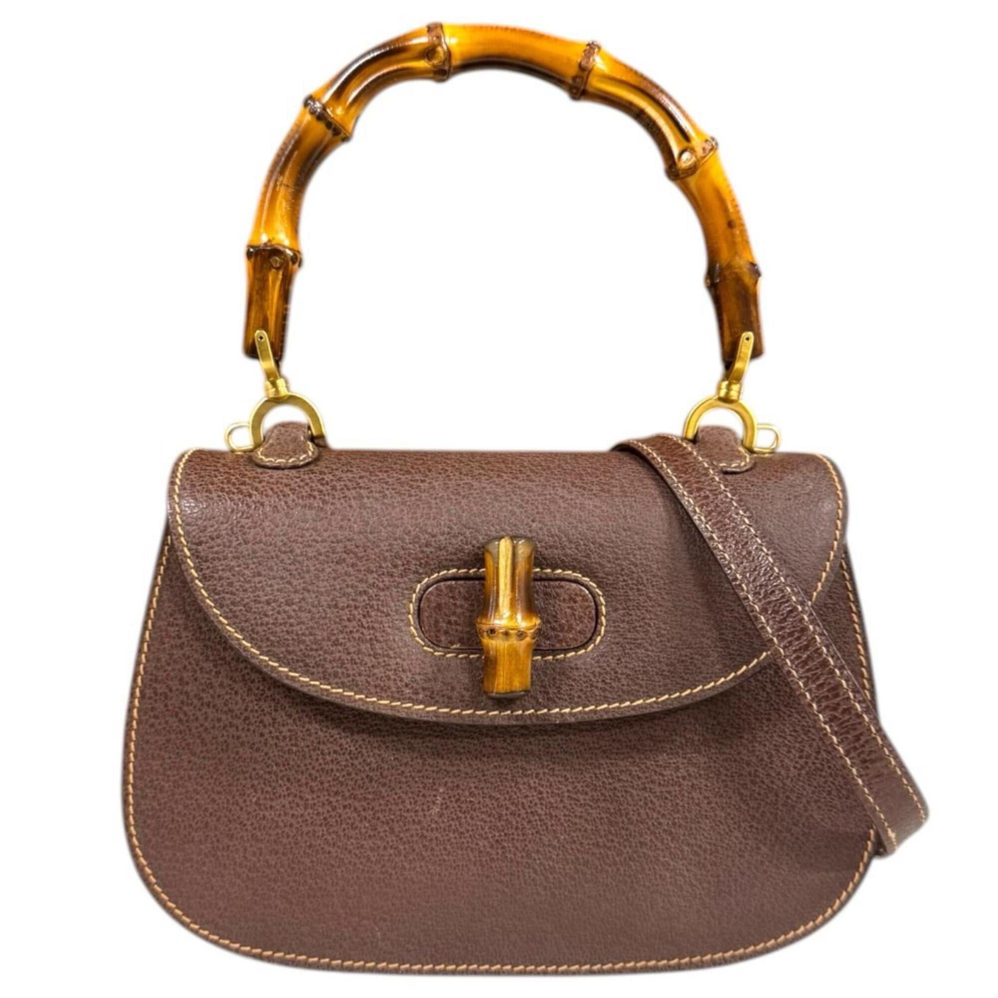 Gucci Gucci Bamboo Shoulder Bag, Leather 000・1014・0188, Brown, Women's, GUCCI 2-way Size ONE SIZE - 1 Thumbnail
