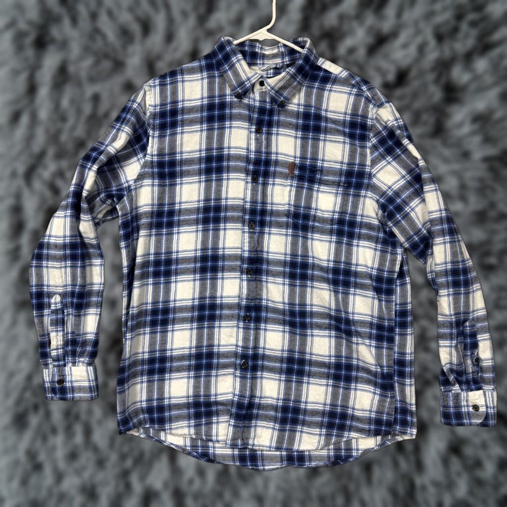 Chaps Chaps Button-Down Shirt Men L Blue Flannel Plaid Long Sleeve Cotton Casual Size US L / EU 52-54 / 3 - 1 Thumbnail