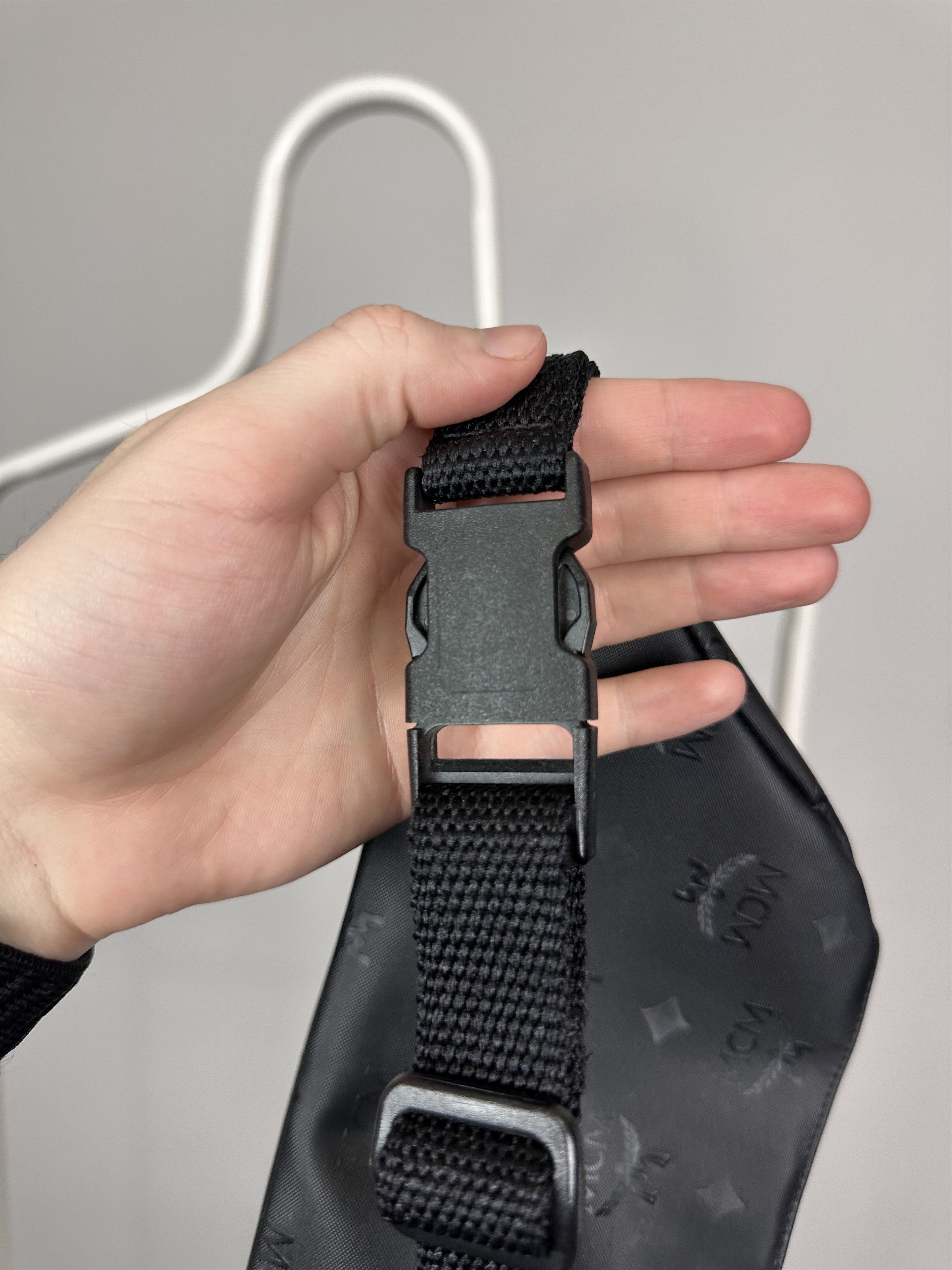 MCM Mcm waist bag multilogo black logo belt Size ONE SIZE - 7 Thumbnail