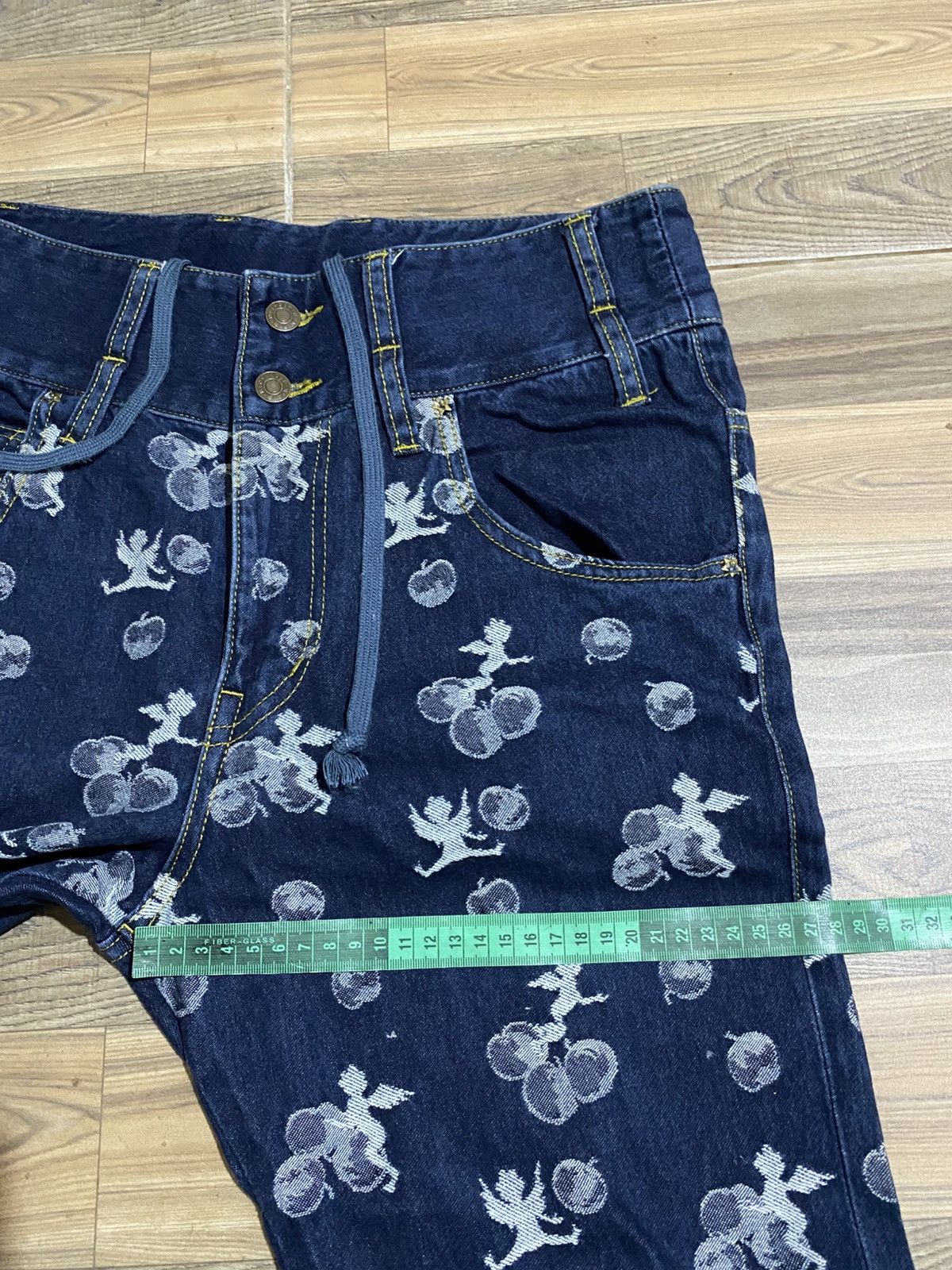 Frapbois × Issey Miyake × Japanese Brand 🇯🇵 FRAPBOIS CHERRY PRINT JEANS Size US 30 / EU 46 - 14 Thumbnail