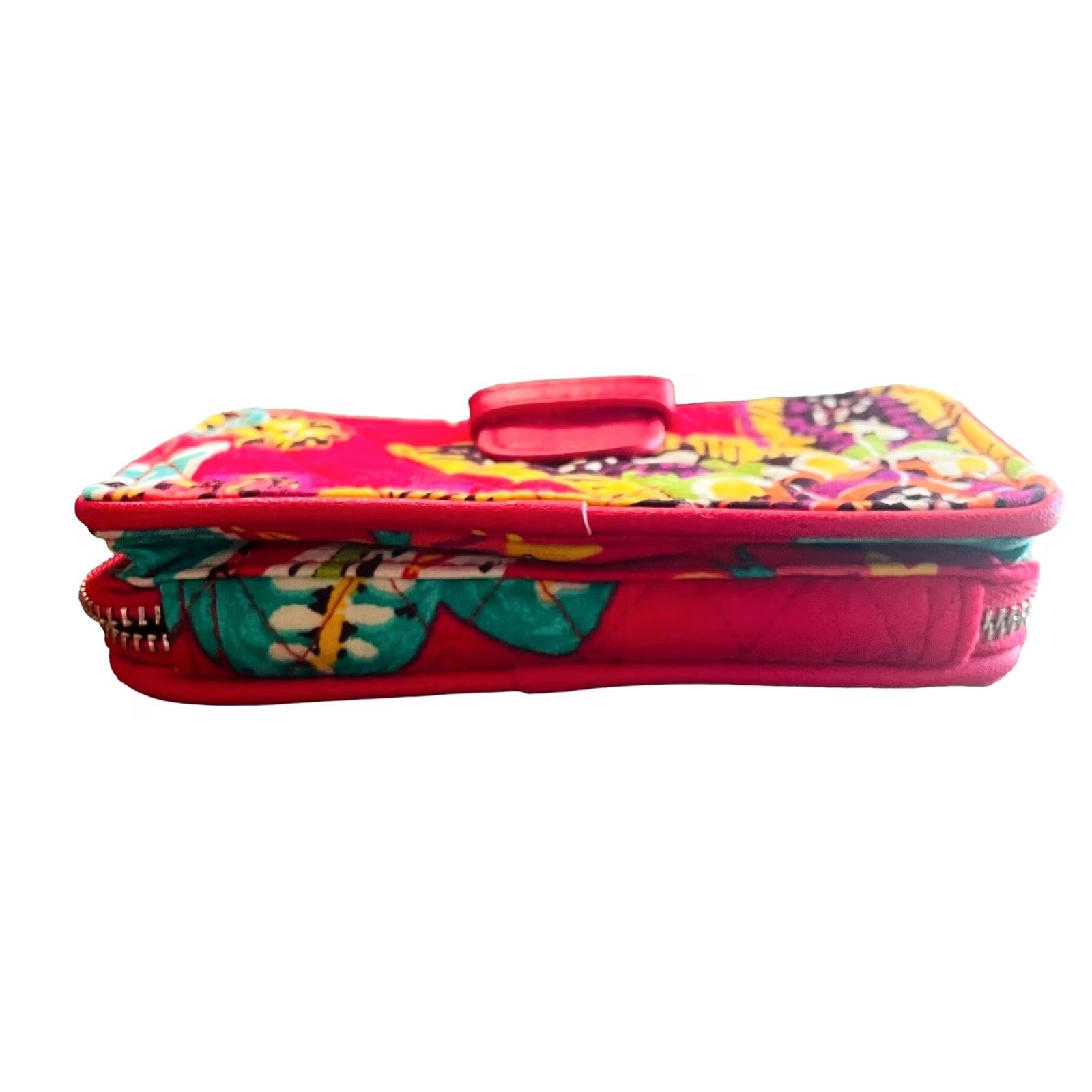 Vera Bradley Vera Bradley Wallet Wristlet In Rumba Pink Floral Womens Quilted Zip Size ONE SIZE - 5 Thumbnail