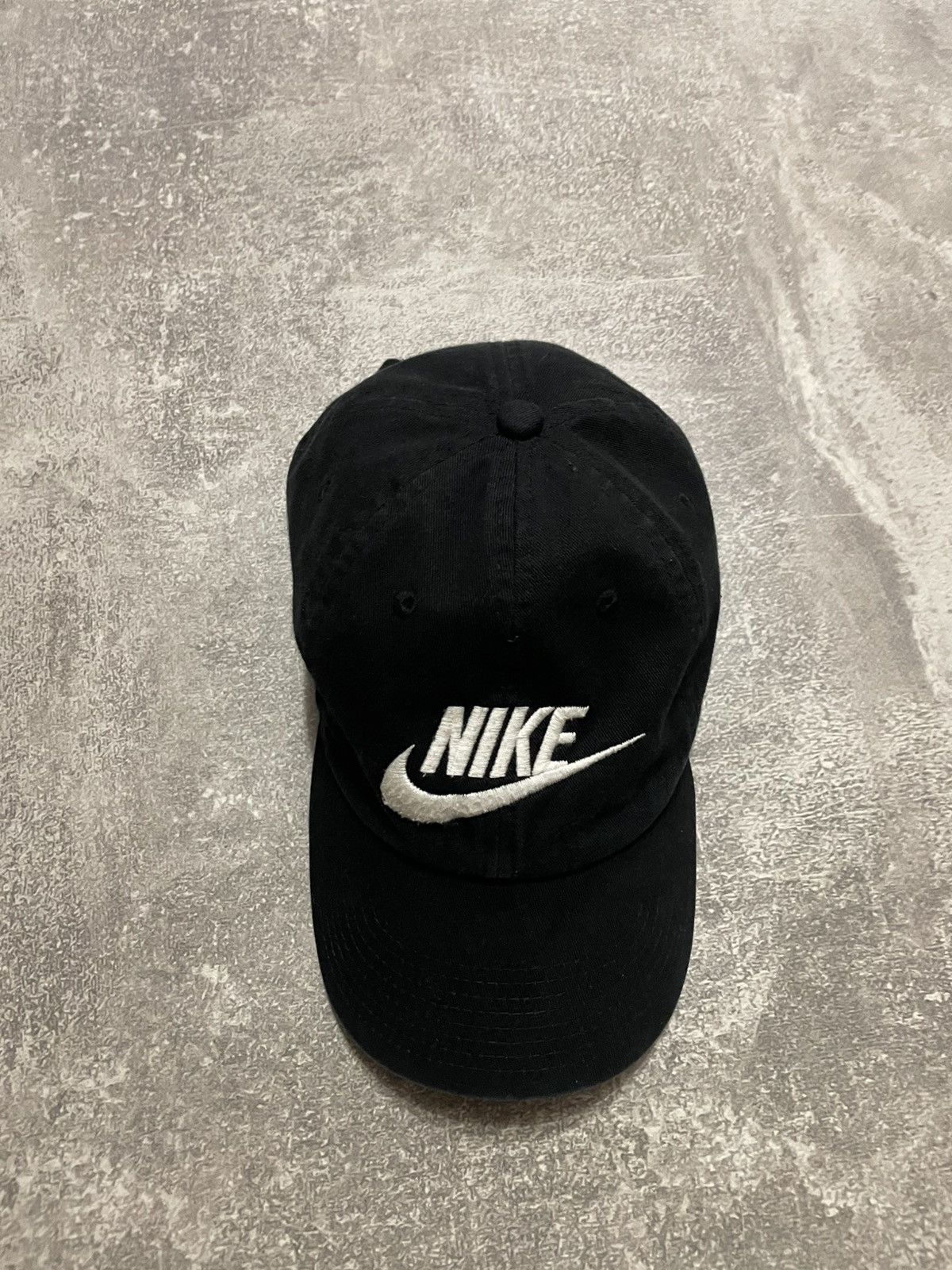 Nike × Vintage Vintage Nike Big Logo Black Cap Size ONE SIZE - 7 Thumbnail